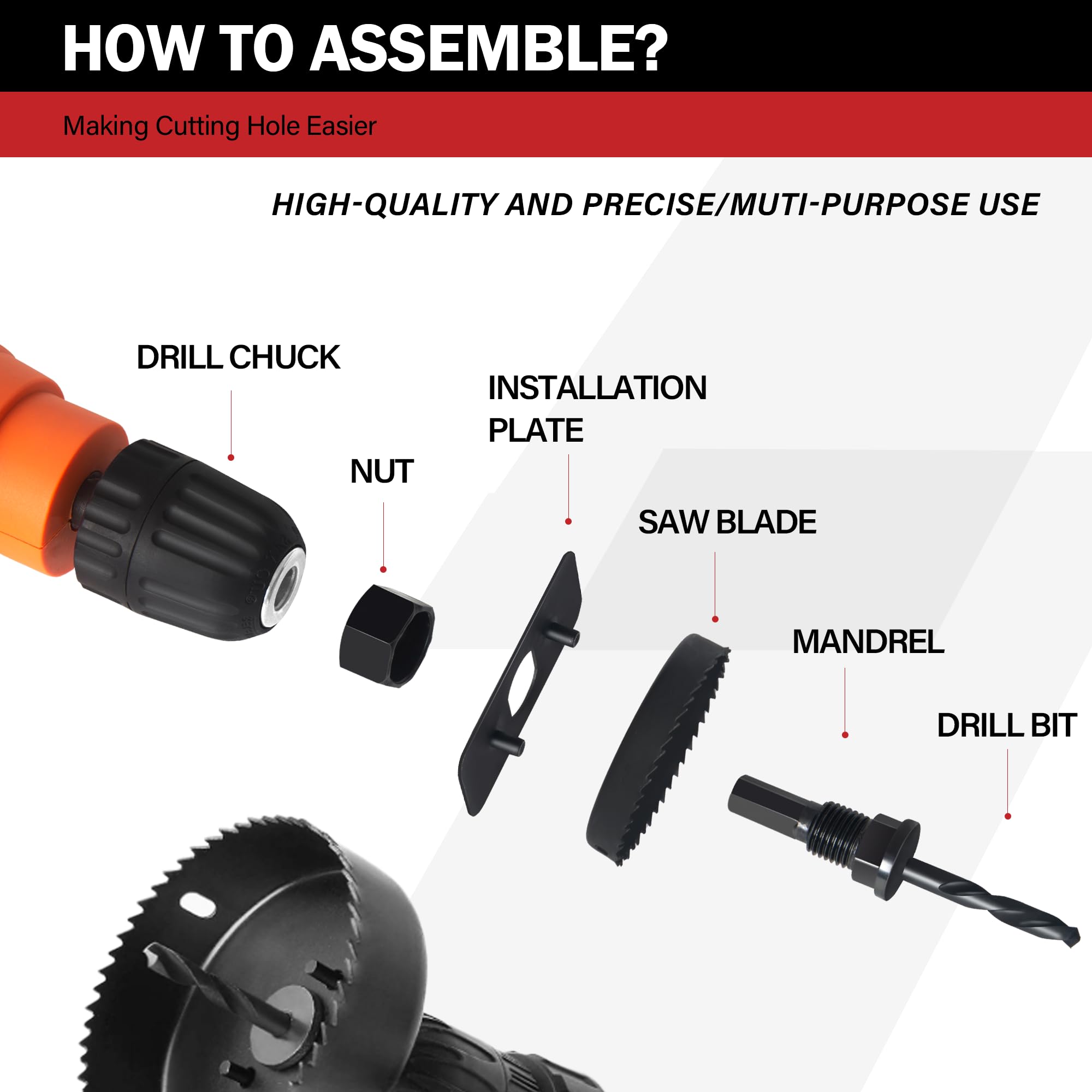16Pcs / 26Pcs Hole Saw Kit