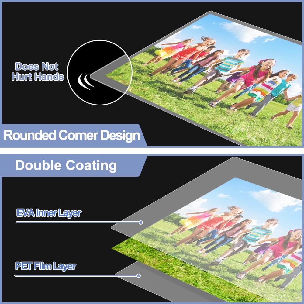 [100 Pack] Thermal Laminator Pouches Holds 8.5 x 11 Inch, 5 Mil Clear, 9 x 11.5 Inch, Letter Size