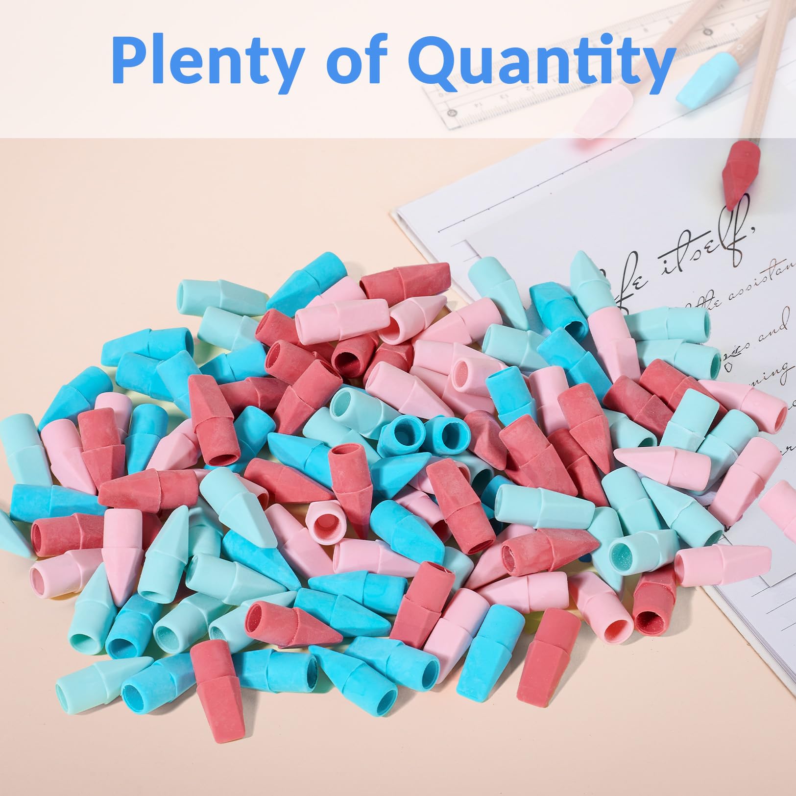 120 Pack Pencil Erasers, Pencil Top Erasers, 7 Colors