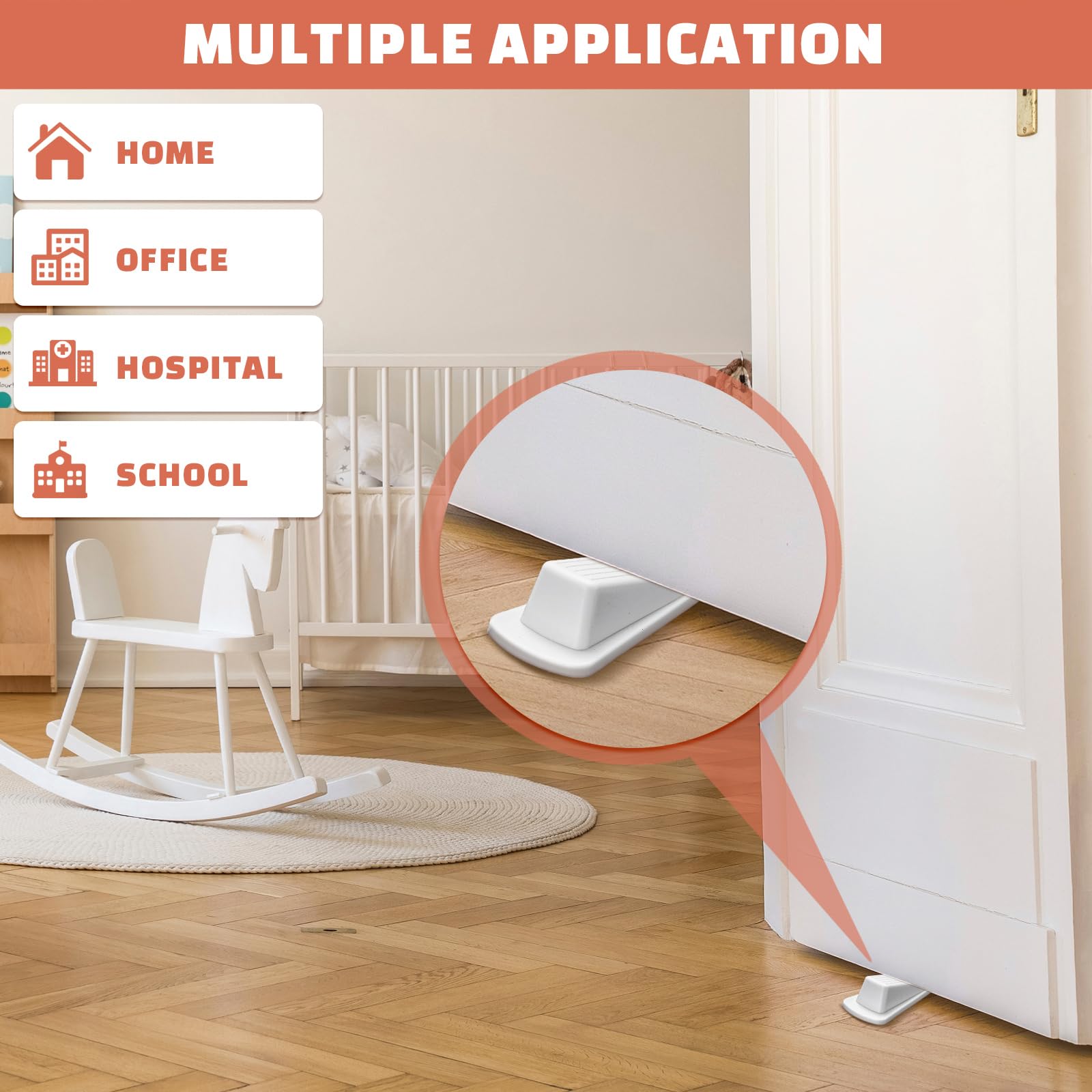 18/36/72 Pcs Rubber Door Stoppers for Bottom of Door