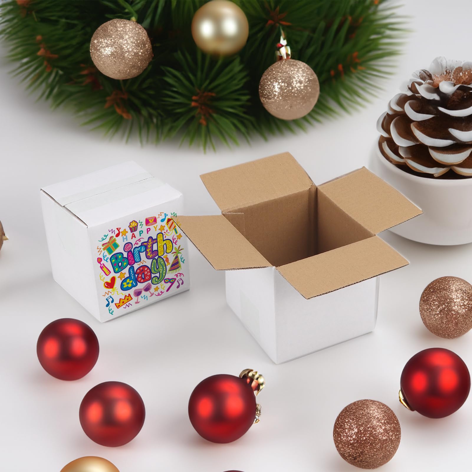 White Corrugated Cardboard Box (Set of 25)