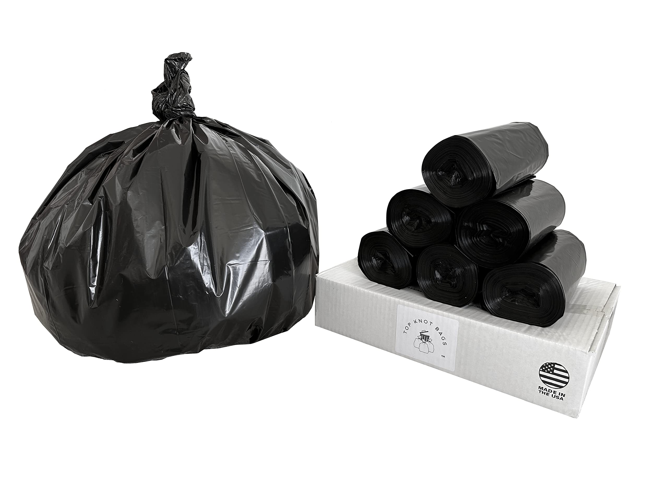 33 Gallon Garbage Trash Bag 33X39" 1.2 Mil Black 150 Count