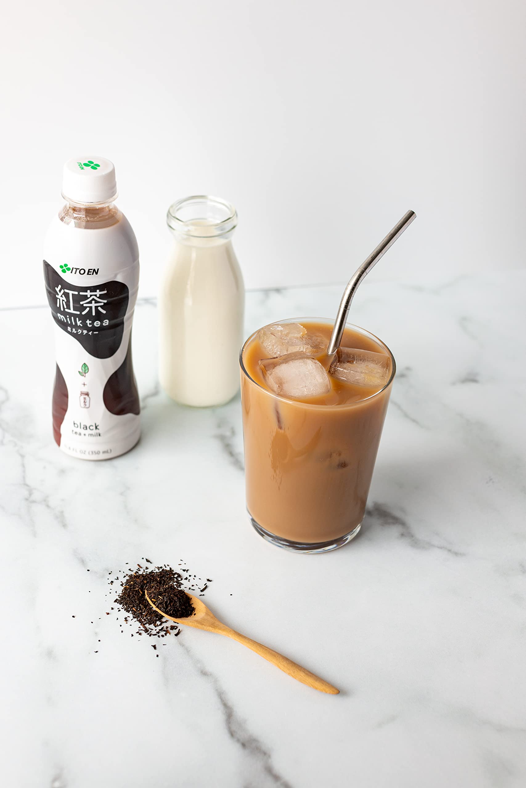 [12 Bottles] Ito En Black Milk Tea, Sweetened, 11.8 Ounce