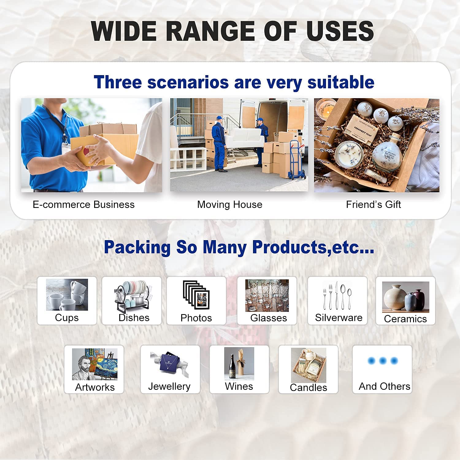 Wrapping Paper, 15" W x165 ft / 200 ft / 300 ft / 400 ft