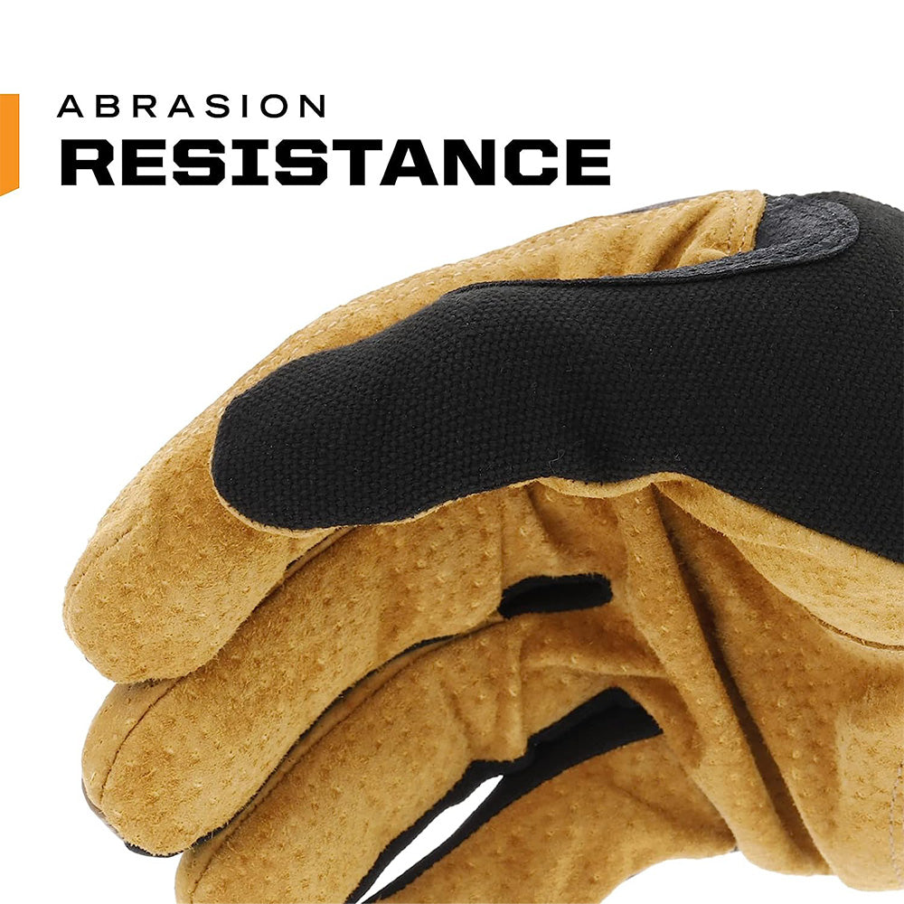 [1 Pair] Durahide Leather Work Glove with Elastic Cuff for Secure Fit