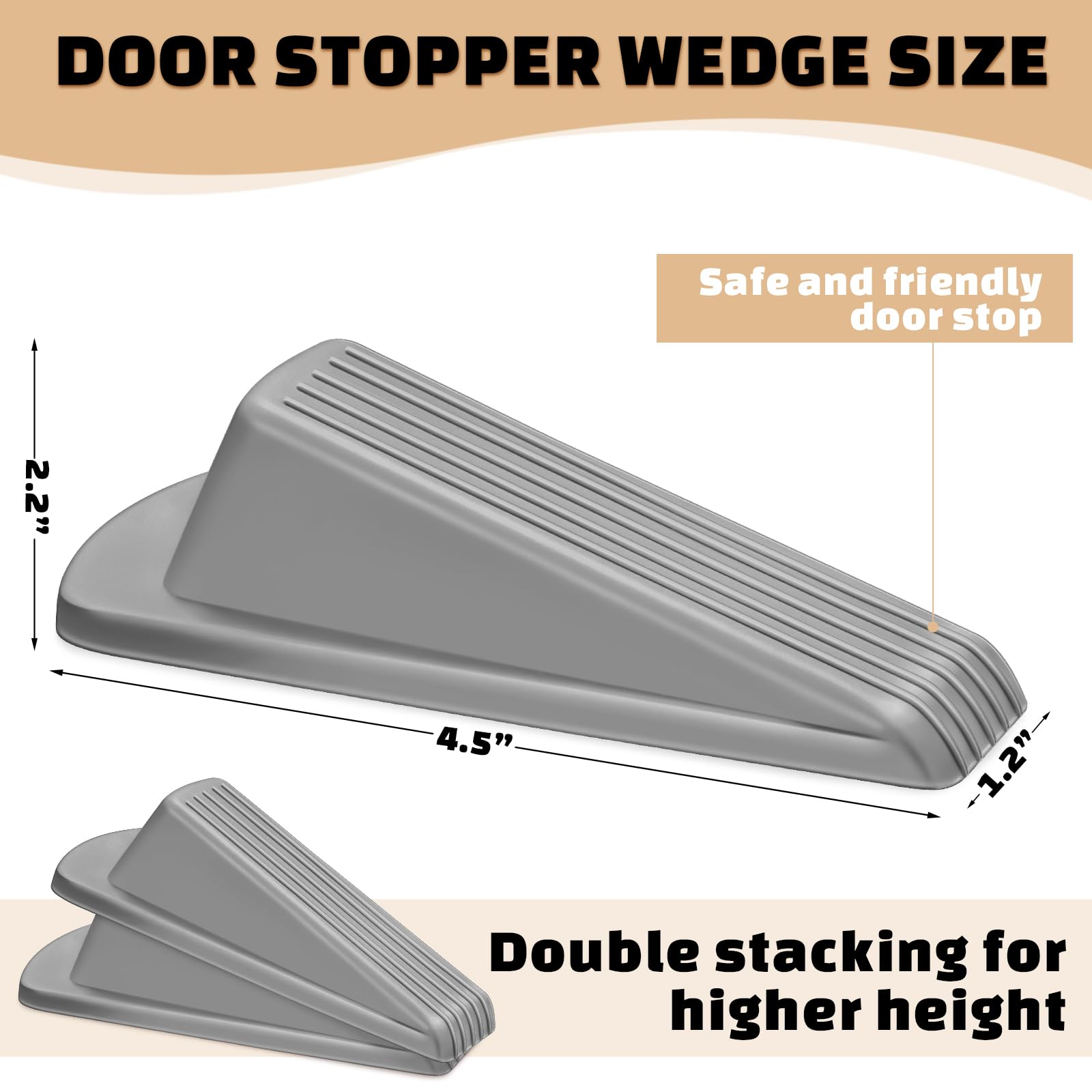 18/36/72 Pcs Rubber Door Stoppers for Bottom of Door