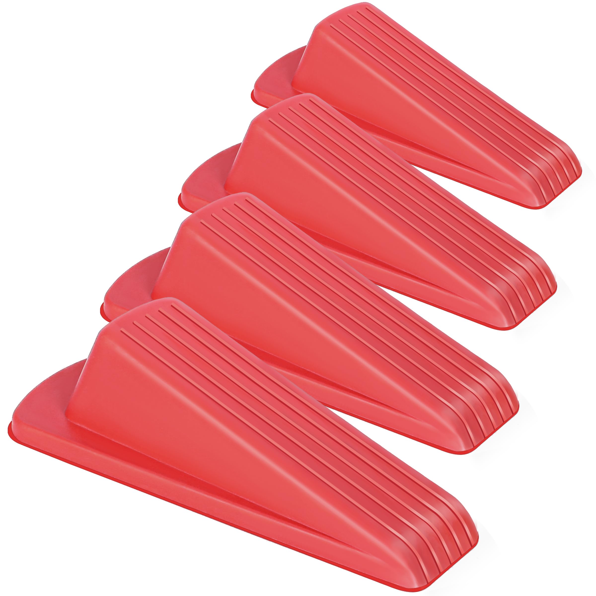 Door Stoppers, 4 Pack Premium Rubber Stoppers Wedge