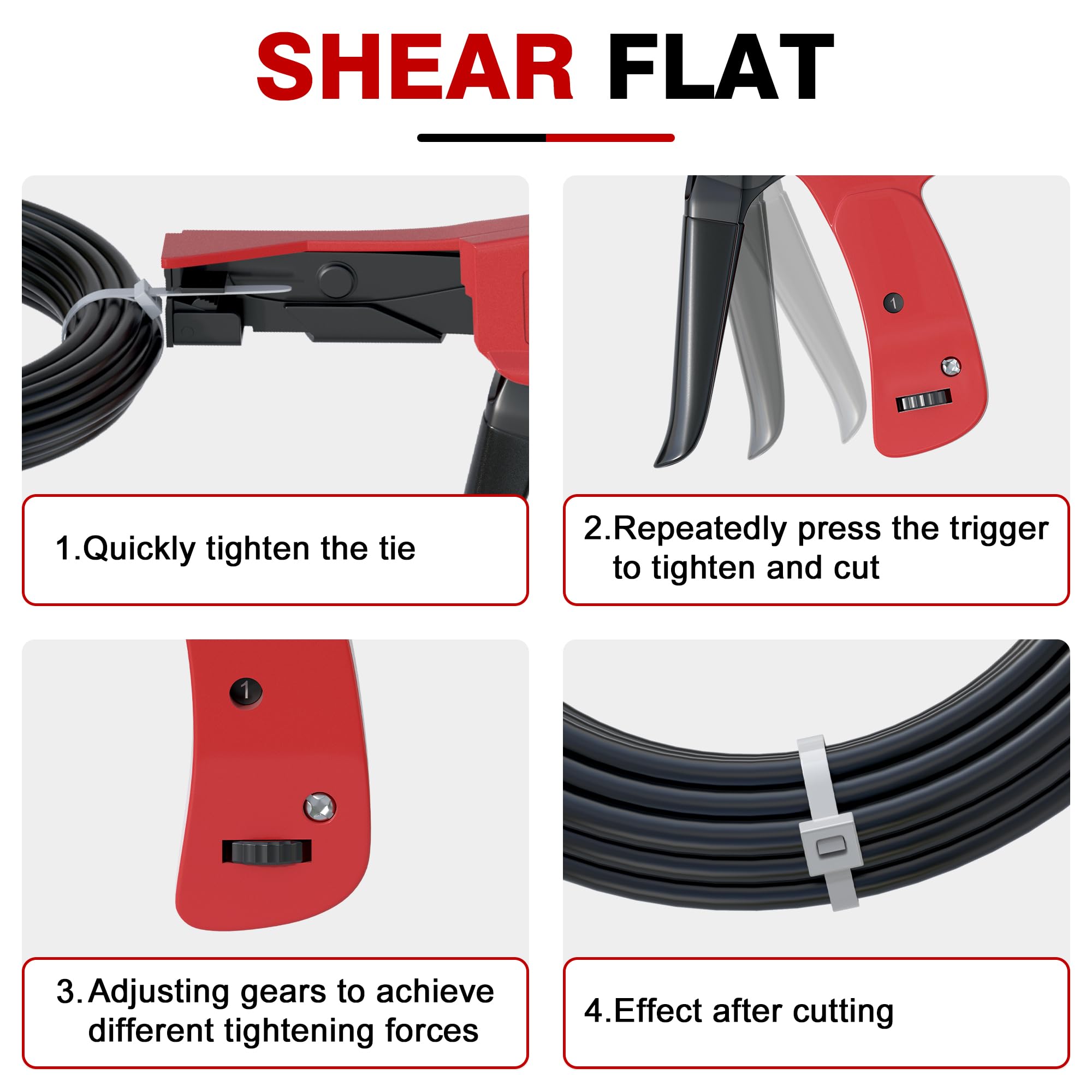 Hand Operated Fastening  Cable Tie Gun, 6.29 Inches
