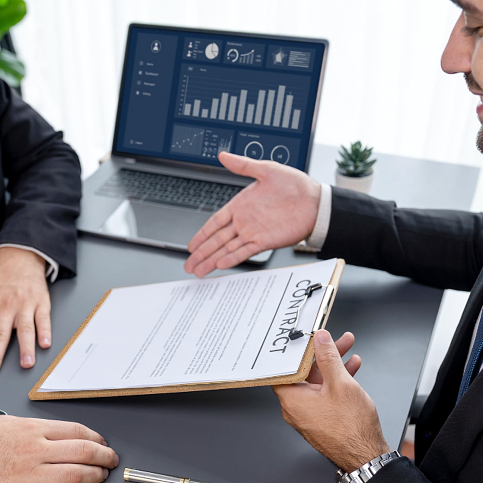 [6 & 16 Pack] Hardboard Office Clipboards, Low Profile Clip, Clip Boards 8.5x11 Standard Letter Siz