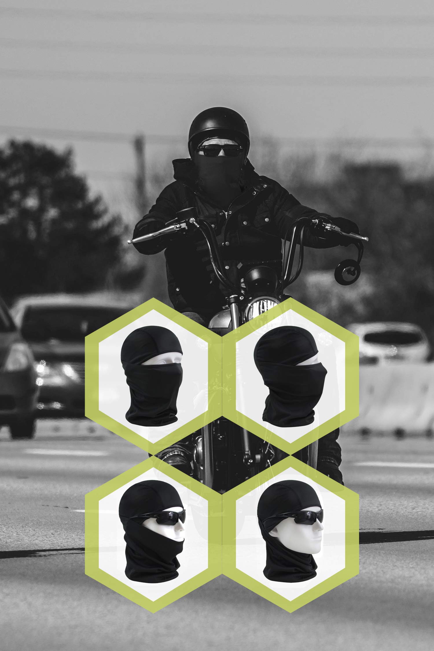 [1 PC] Face Mask Adjustable Windproof UV Protection Hood