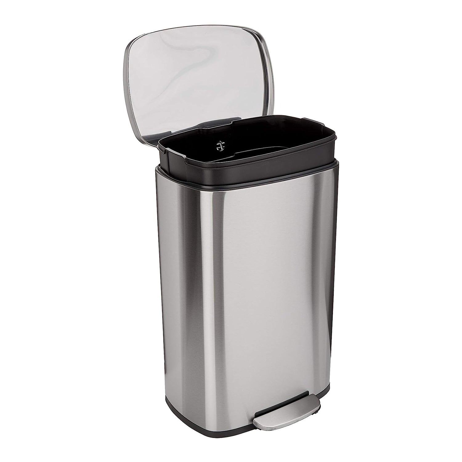 Amazon Basics Smudge Resistant Rectangular Trash Can - 5/12/30/50 Liter