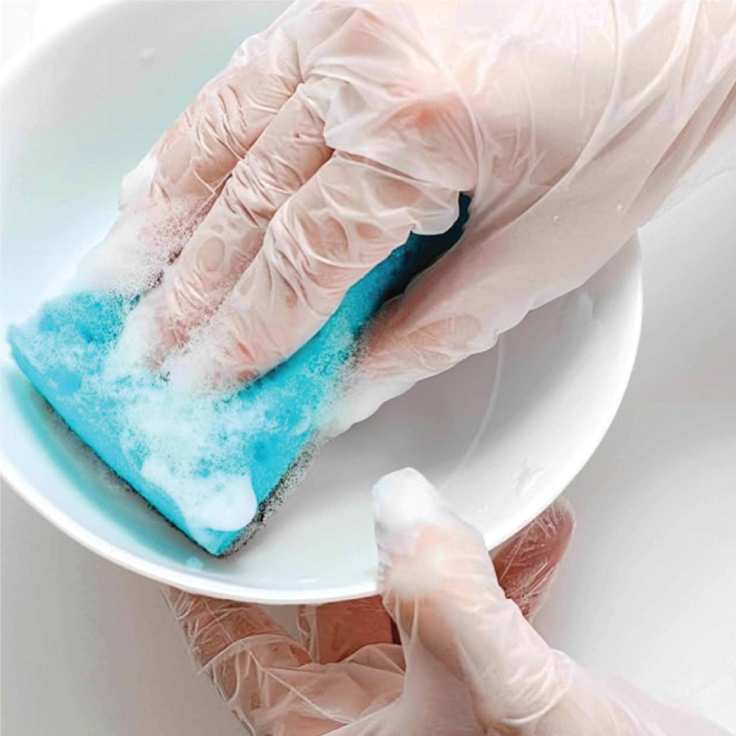 [100 PCS] Professional Collection Disposable Vinyl Gloves, Clear