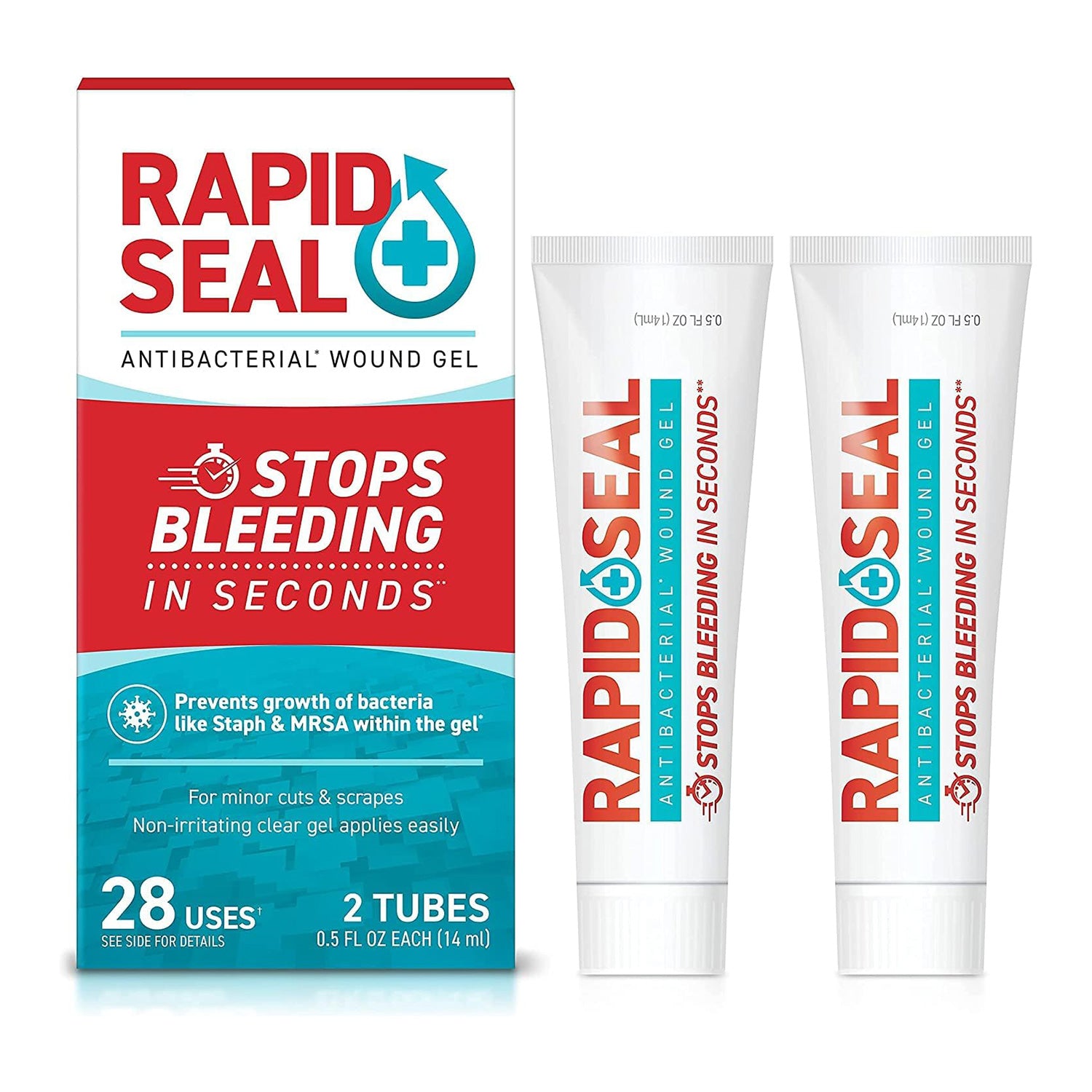 Rapid-Seal Wound Gel (1 OR 2 OR 5 Tubes) | Stops Bleeding in Seconds, Ideal for Cuts, Scrapes and Razor Nicks
