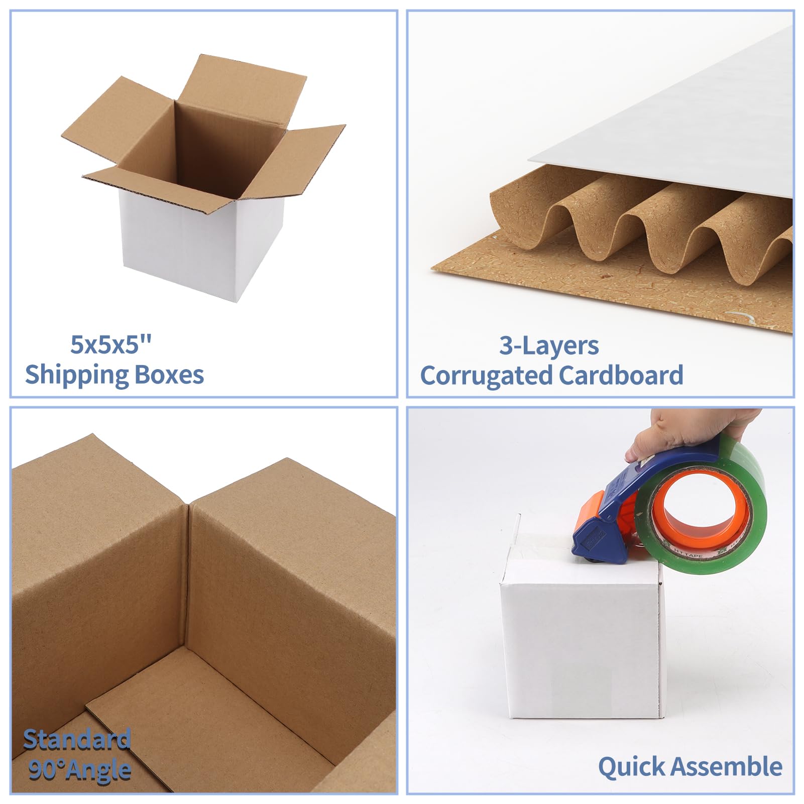 White Corrugated Cardboard Box (Set of 25)