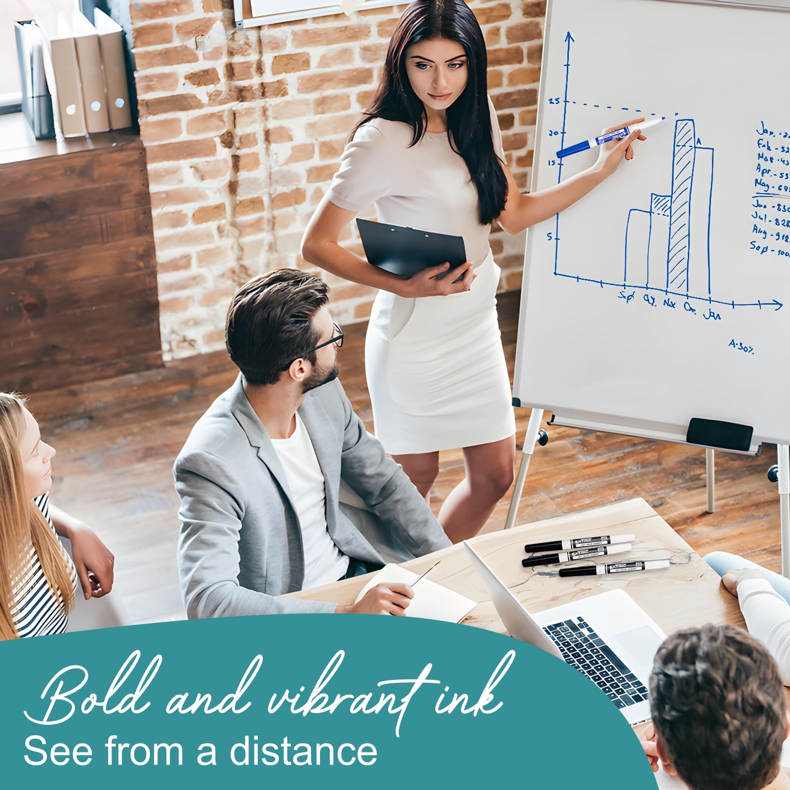 [13 CT] Thick and Fine Tip Dry Erase Markers and Dry Erase Eraser