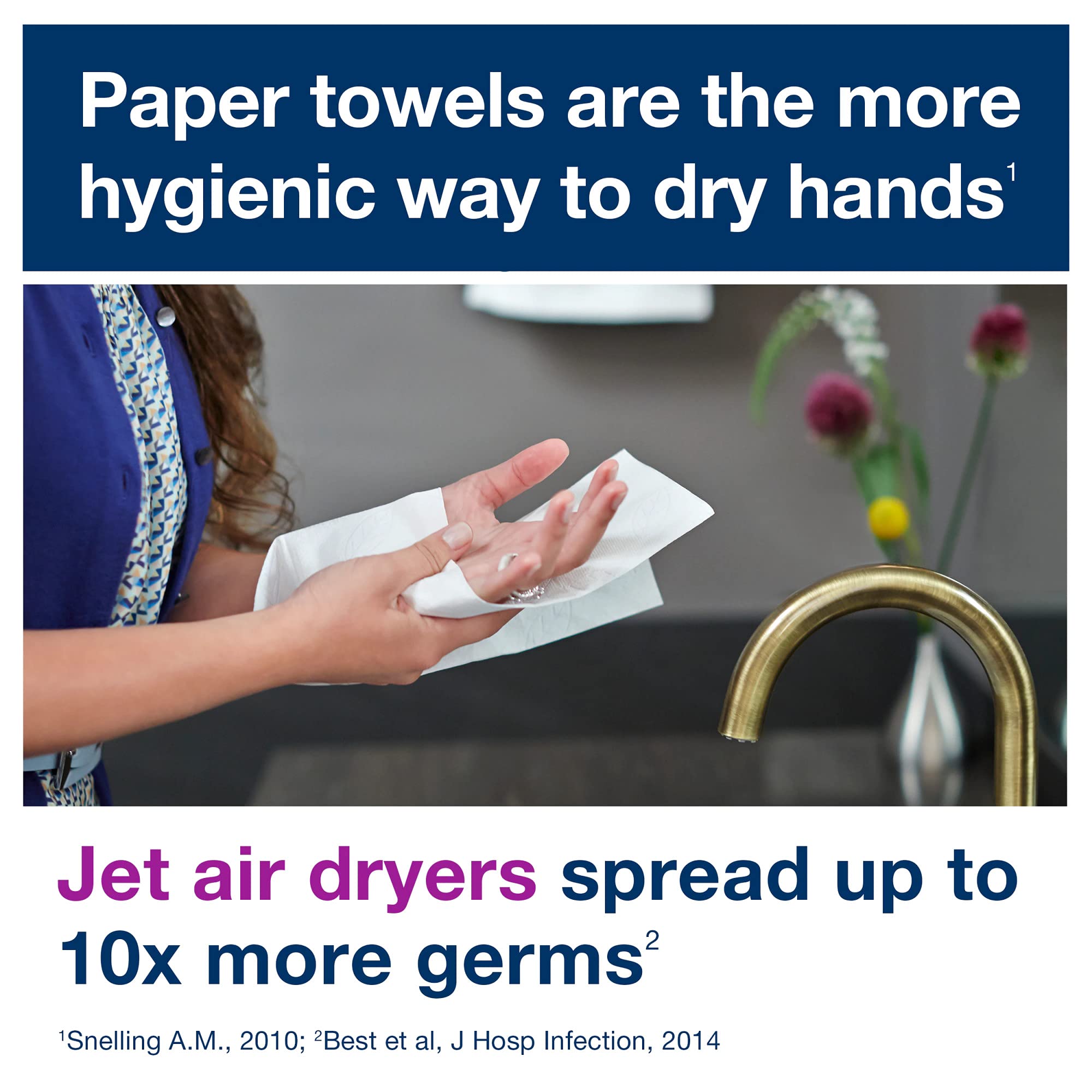 Tork PeakServe Continuous Hand Towel White H5, Advanced, Compressed, 12 x 410 sheets, 105065