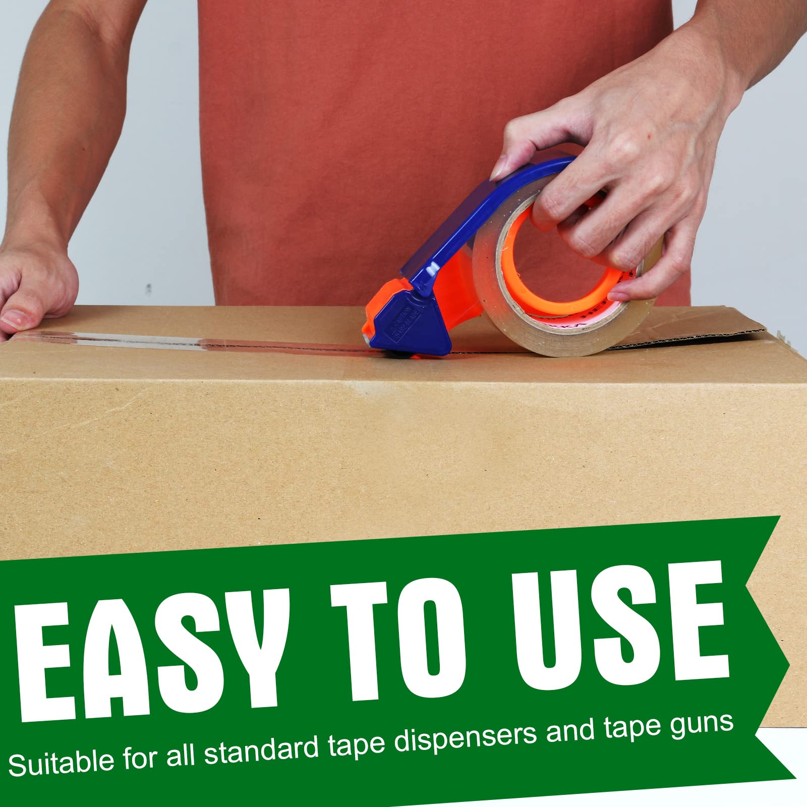 HERKKA Clear Packing Tape, 24 Rolls Heavy Duty Packaging Tape - 1.88 in & 2 in wide