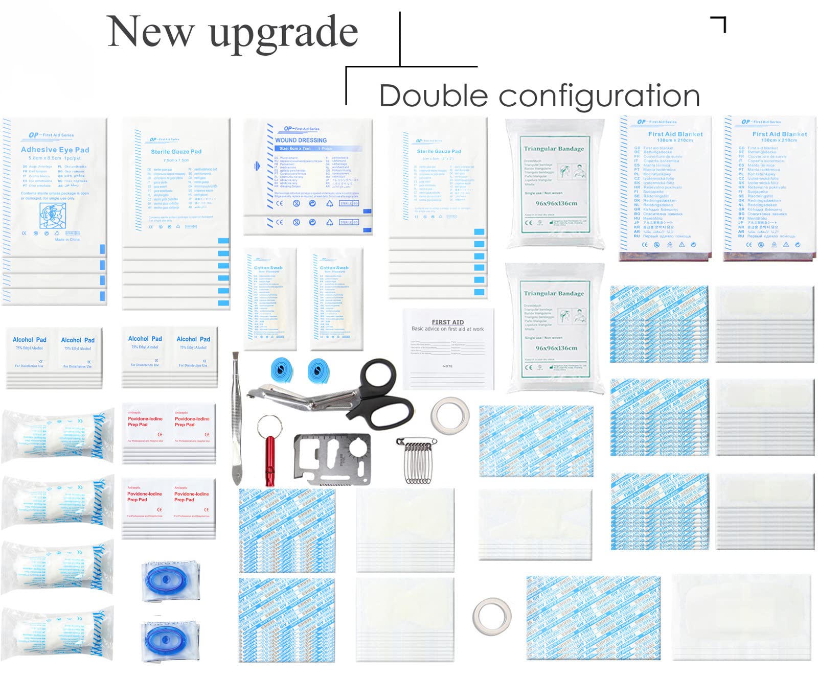 SHBC Waterproof First Aid Kit (228pcs) with All Basic or Advanced Supplies You Need.