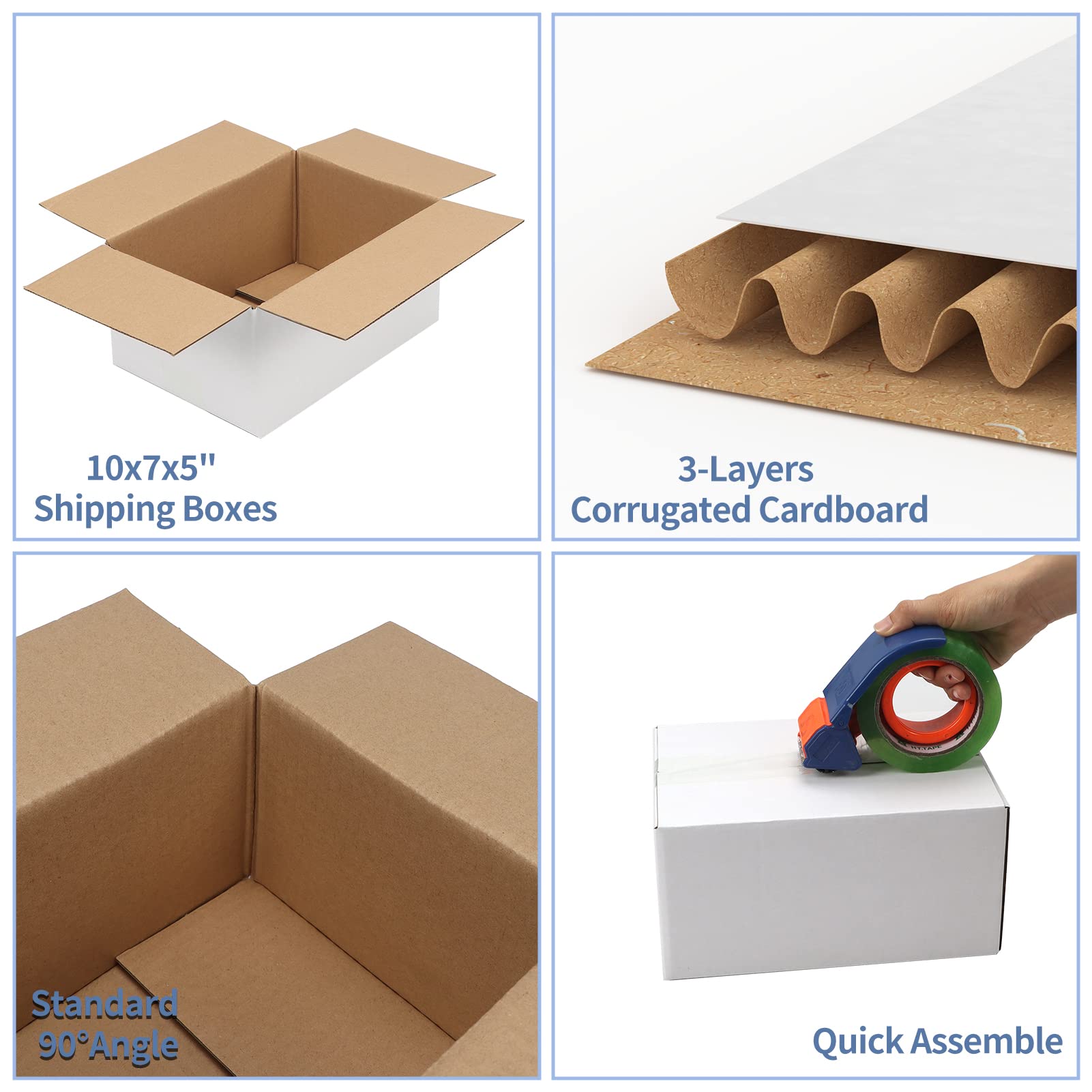 White Corrugated Cardboard Box (Set of 25)