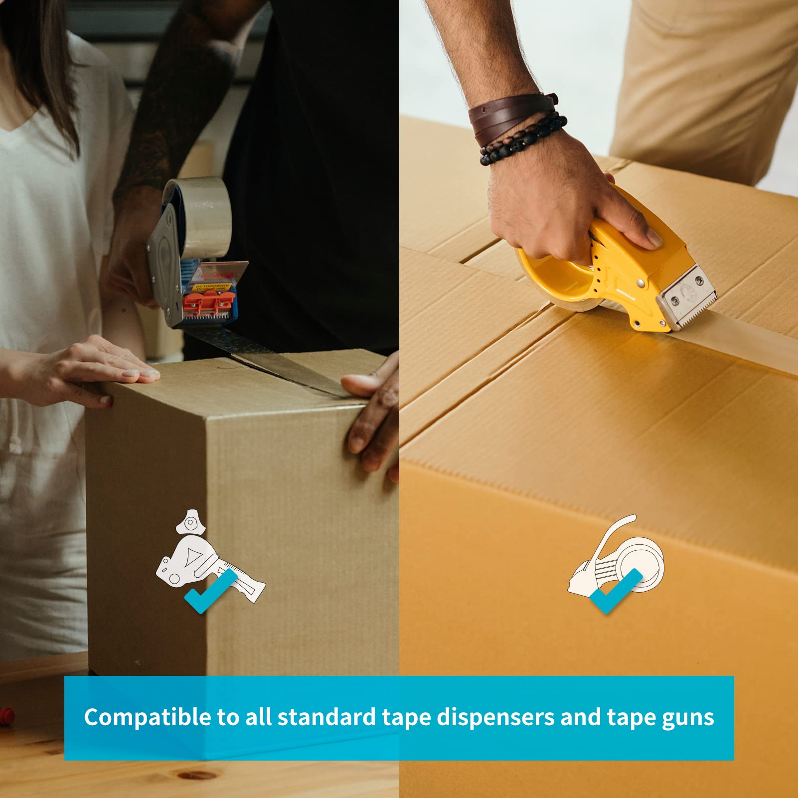 Carton Sealing Tape Heavy Duty, Clear Packing Tape