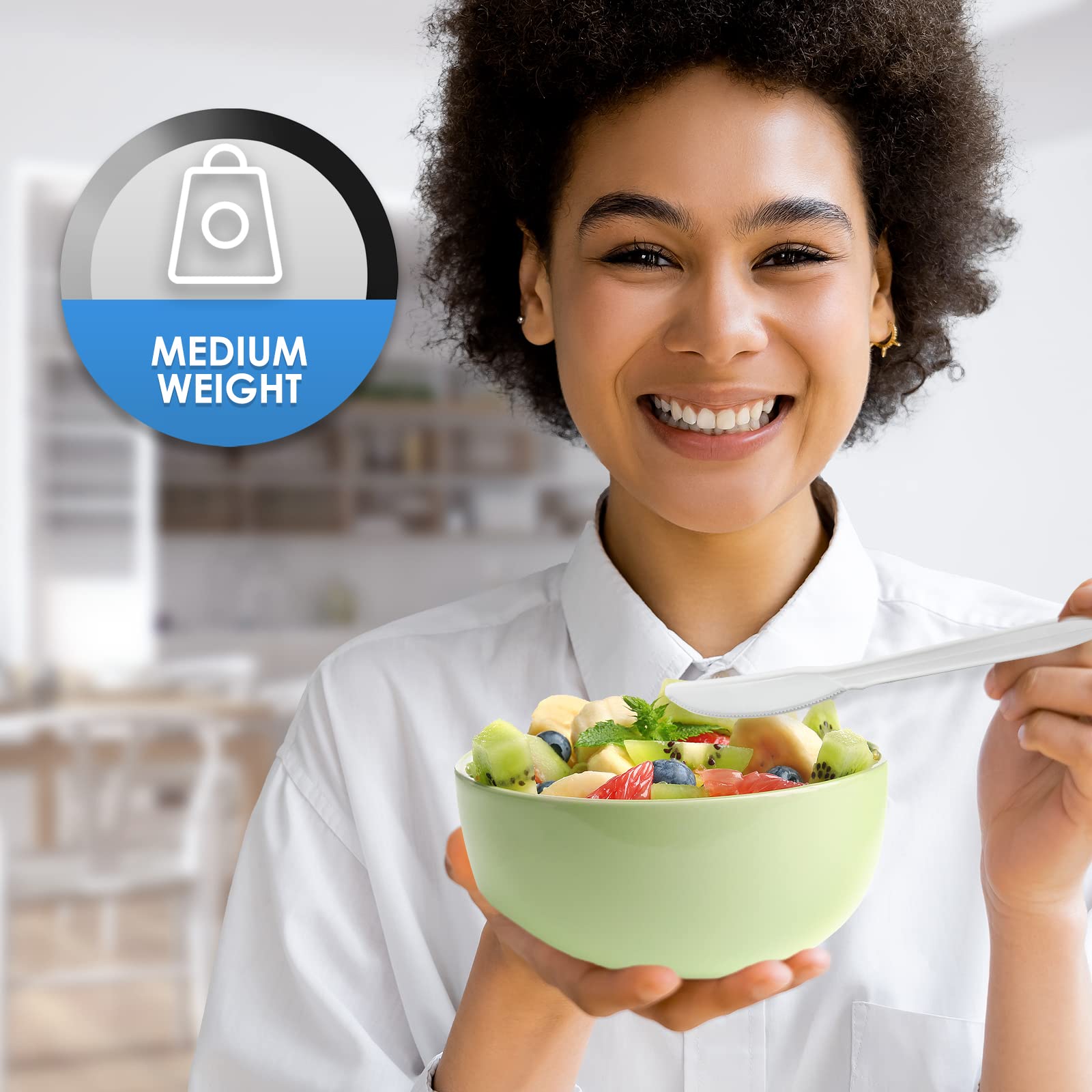 [400 PCS] Medium-Weight Disposable Plastic Knives