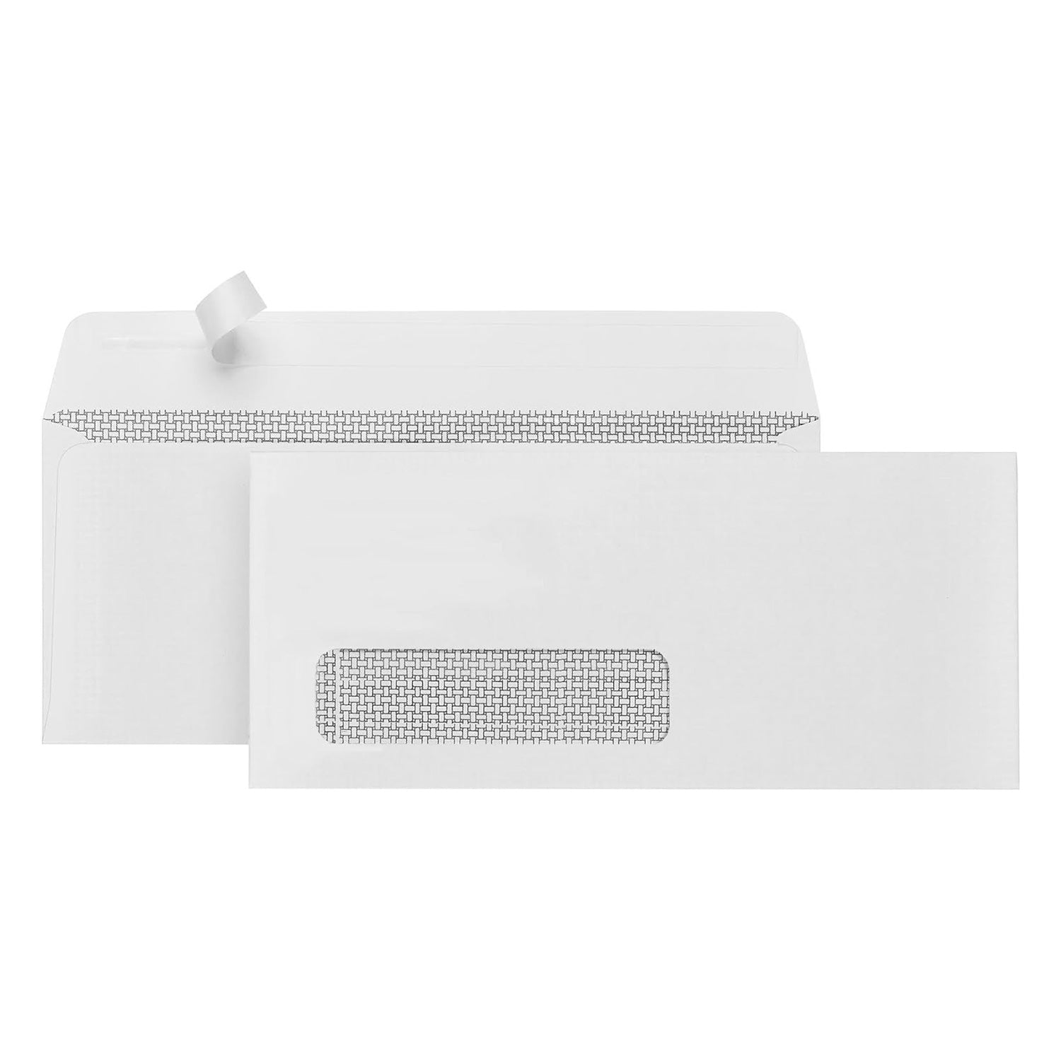 [500 Pack] No. 10 Self Seal Single Window Security Envelopes - Size 4 1/8 X 9 1/2