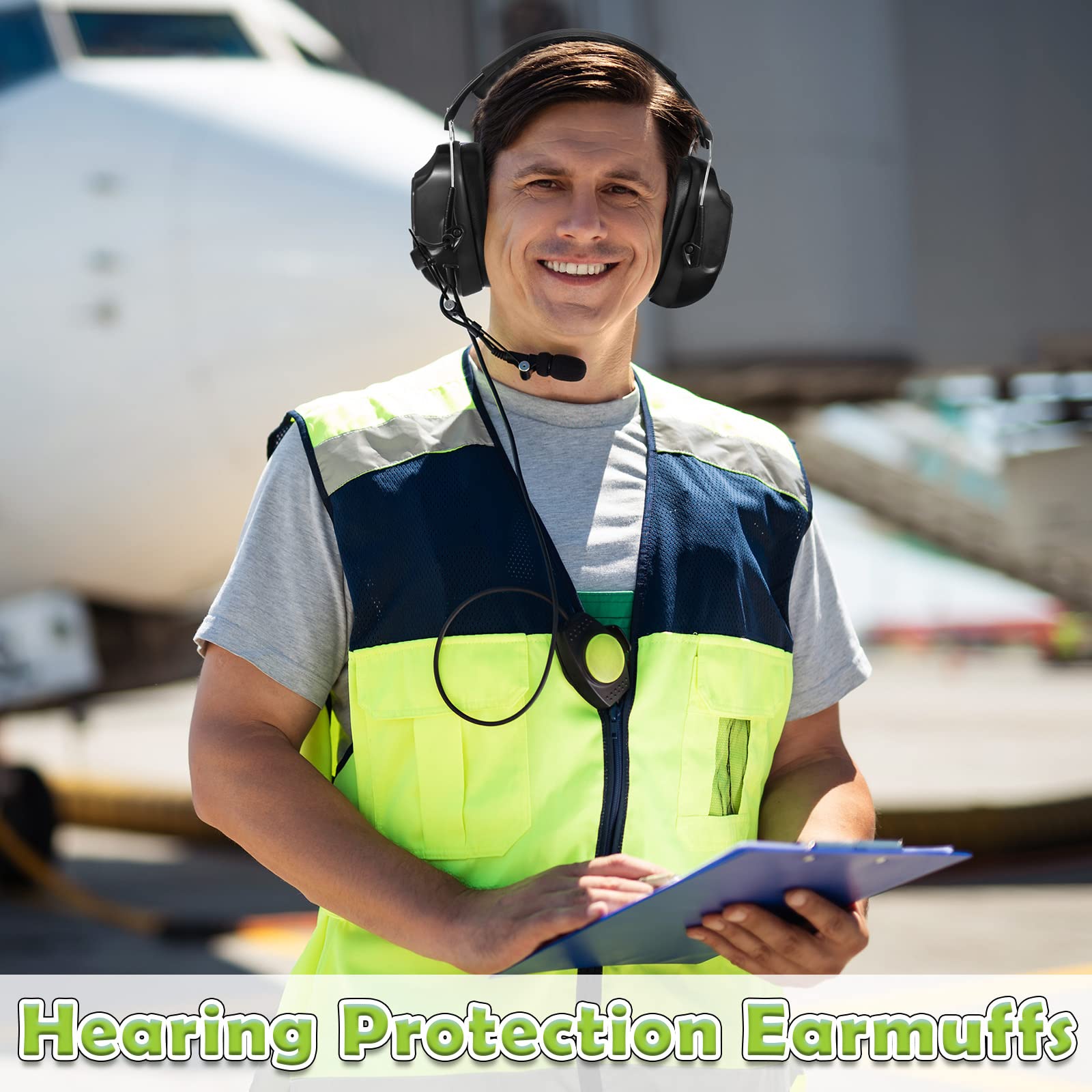 [6 PCS] Ear Protection, Noise Reduction, NRR 28dB Safety Hearing Ear Muffs