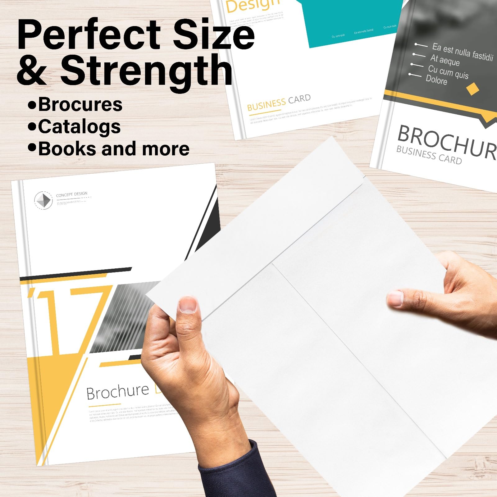 [15/50/100 Pack] Tyvek Envelopes 9x12, Self Sealing Closure, Tyvek Material, 14 lb.