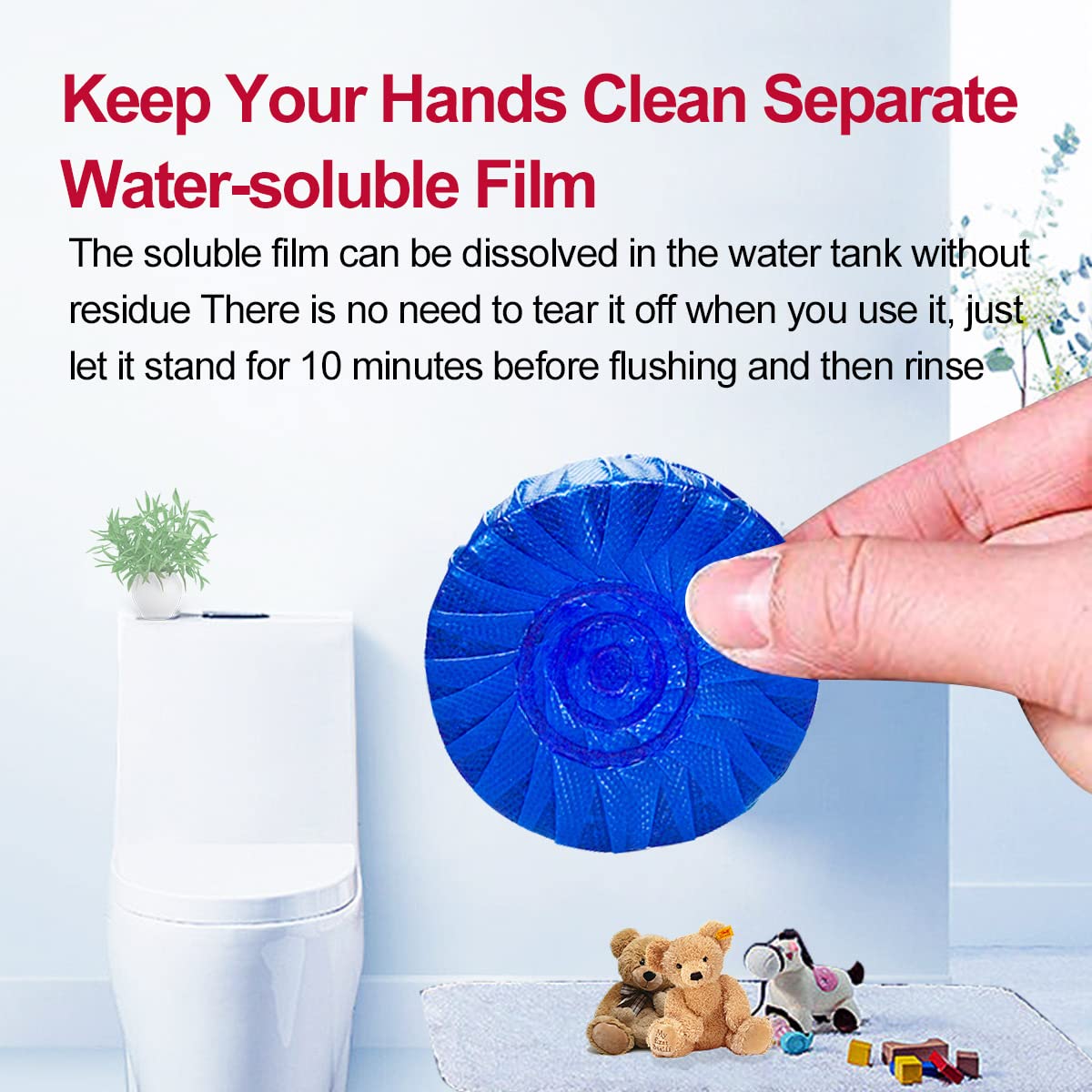 [18/ 30/ 54 Pack] Commercial & Household Toilet Bowl Cleaners