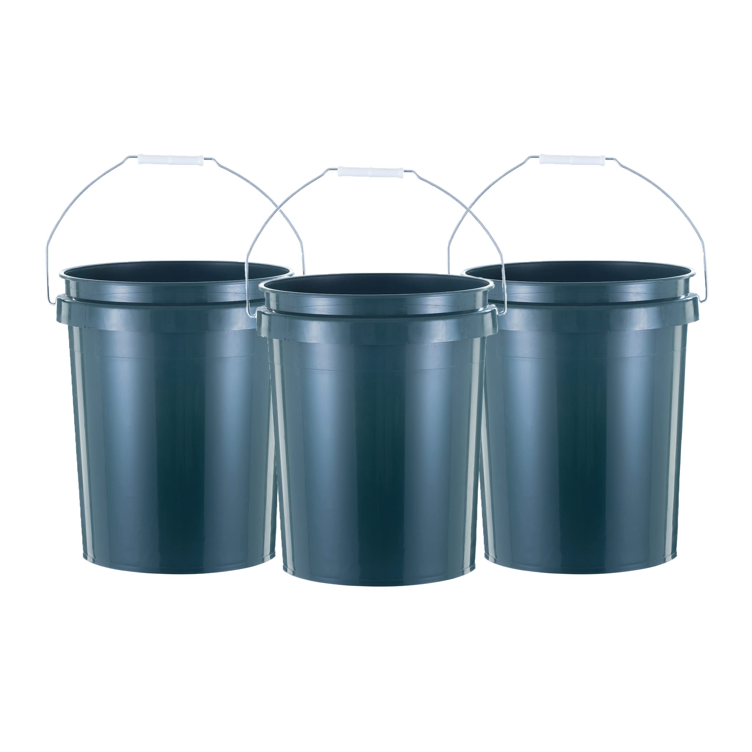 [3 Pack] 5 Gallon Bucket, Heavy Duty Plastic Bucket
