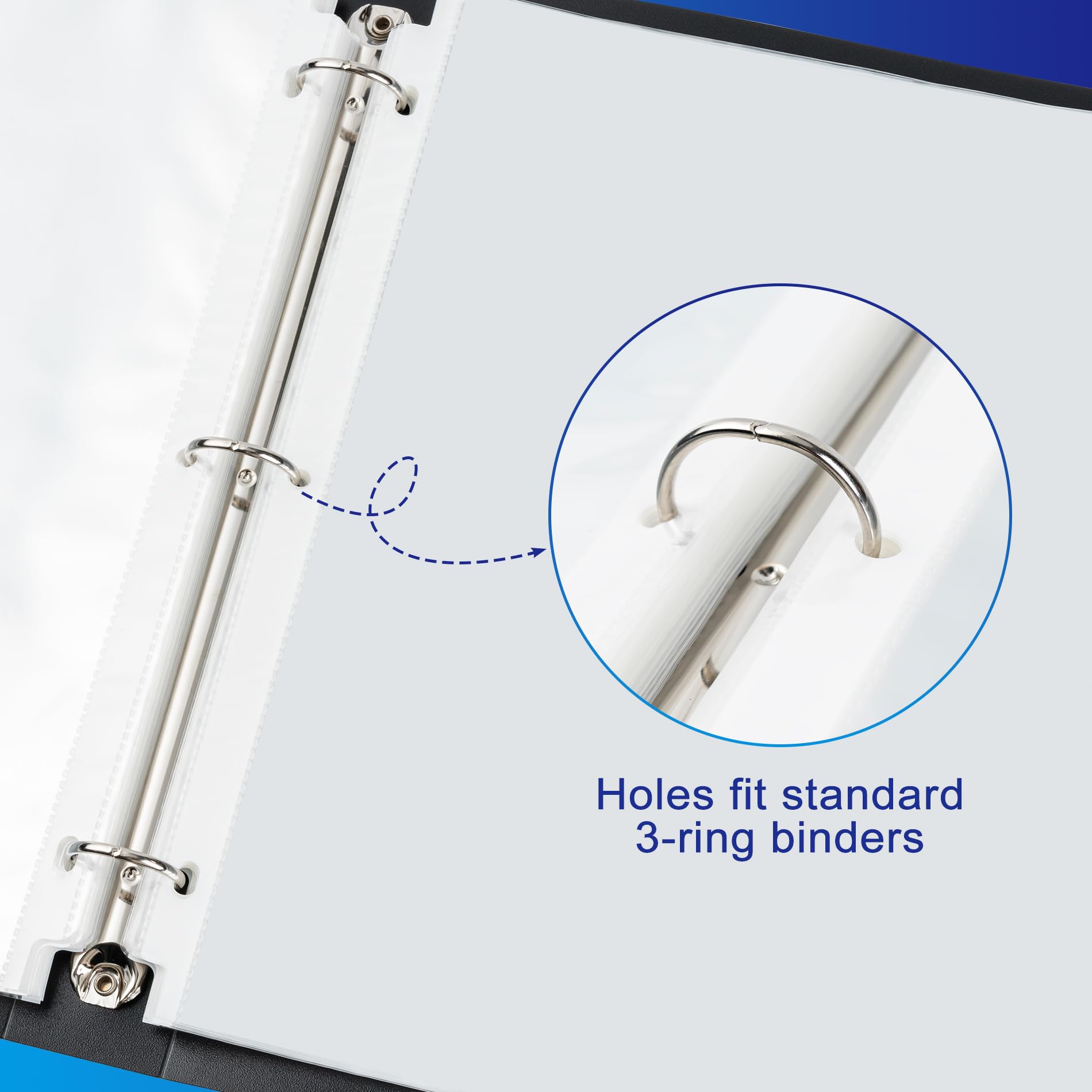 [58 Pack] Clear Sheet Protectors, 8.5 x 11 inch Page Protectors for 3 Ring Binder, Letter Size