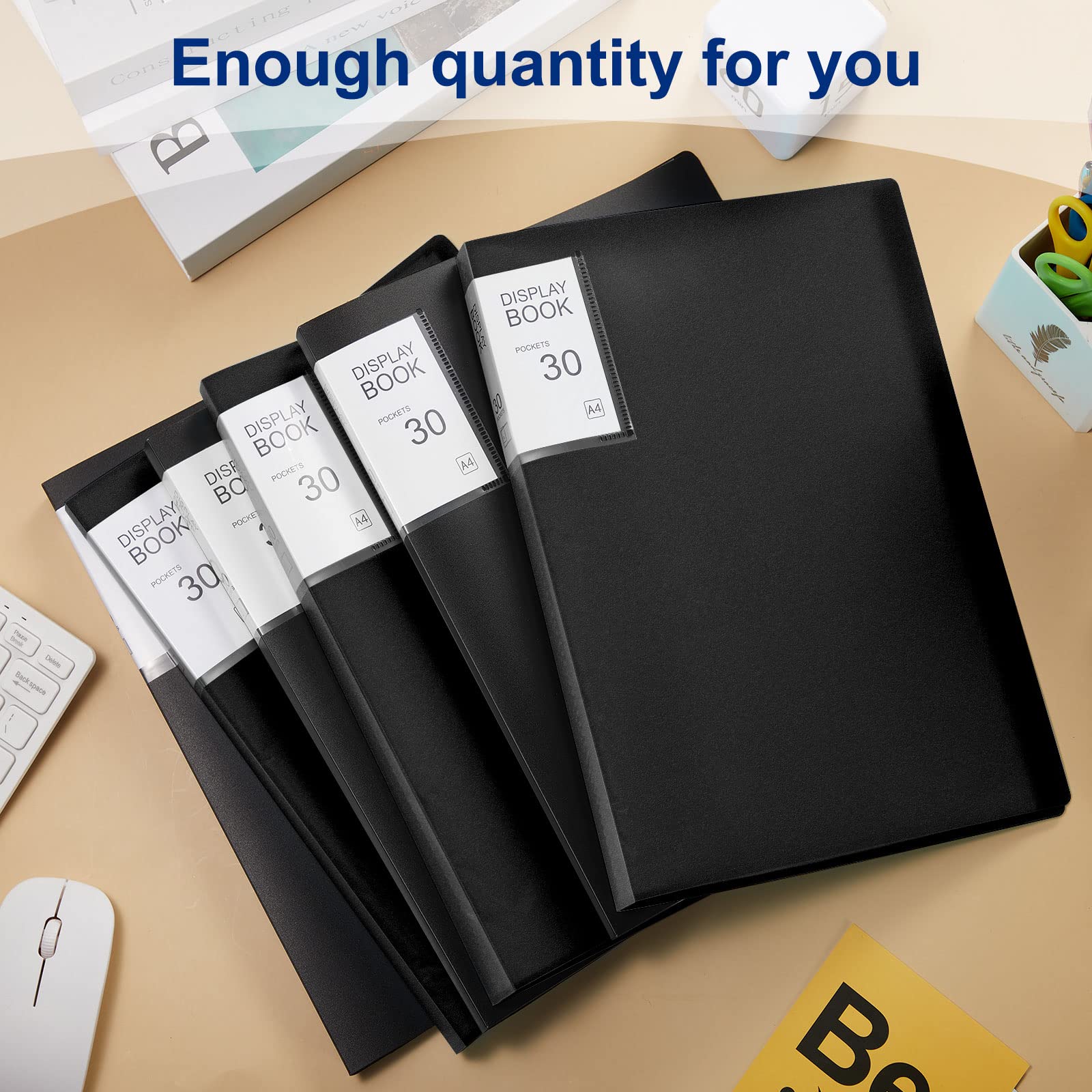 6 Pack Binder with Plastic Sleeves 30 Pocket Presentation Book Binder 8.5 x 11 Inch