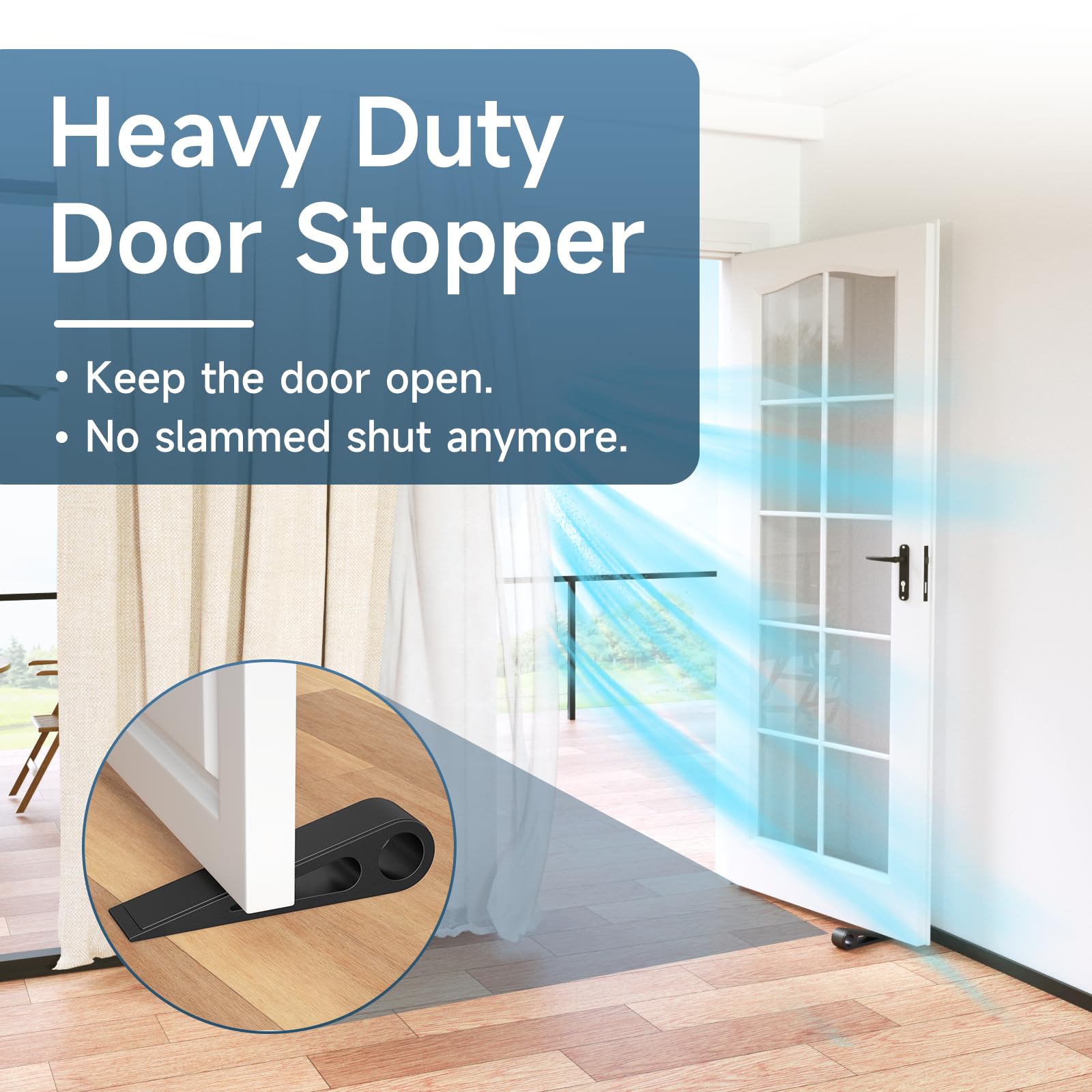 Door Stopper, Heavy Duty Door Wedge Holder Blocker for Bottom
