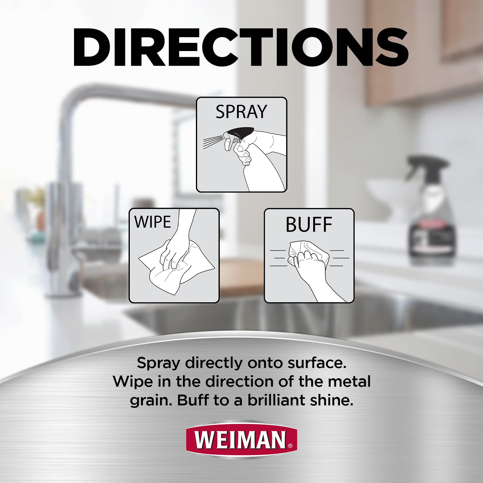Weiman Stainless Steel Cleaner and Polish (1 Pack / 2 Pack)