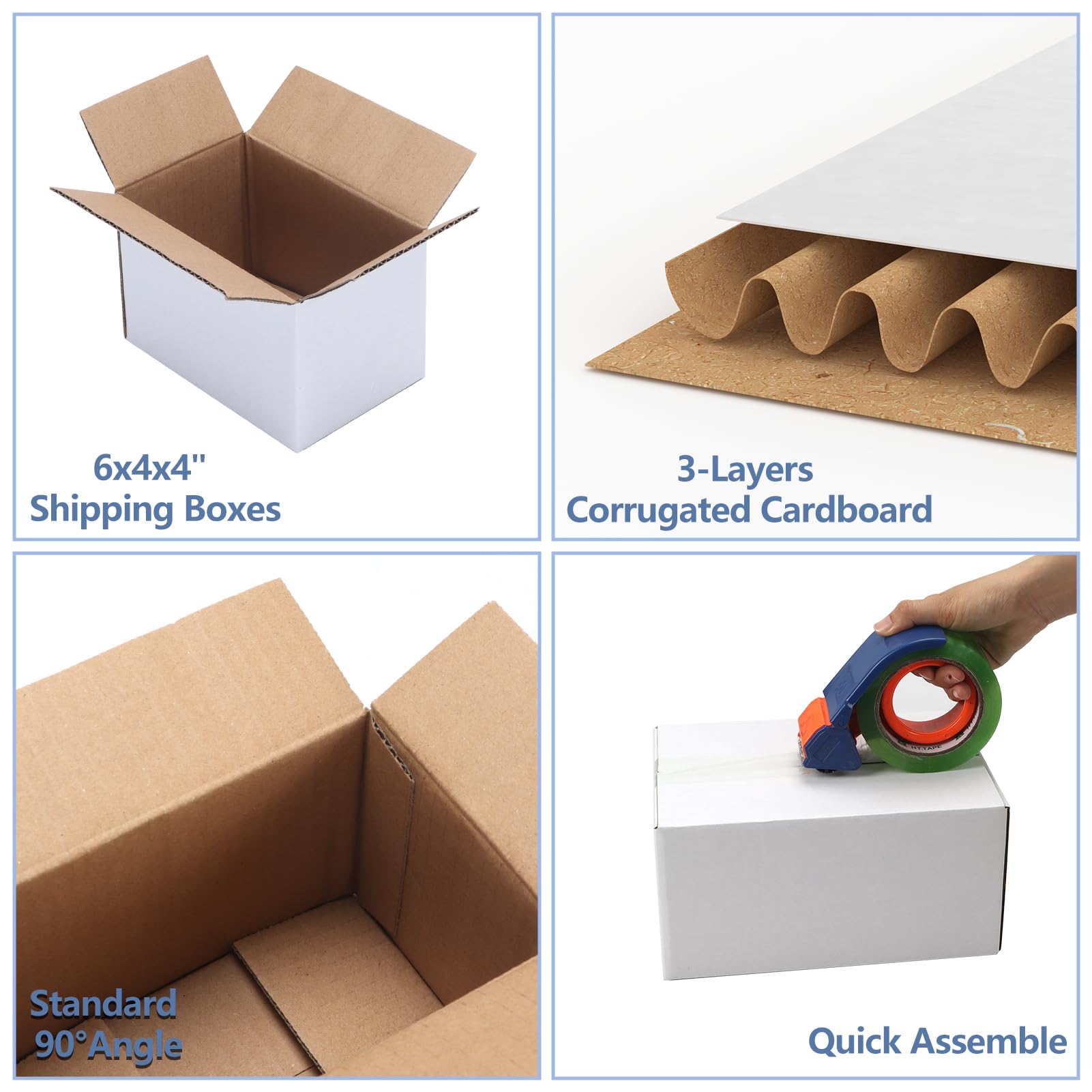 White Corrugated Cardboard Box (Set of 25)