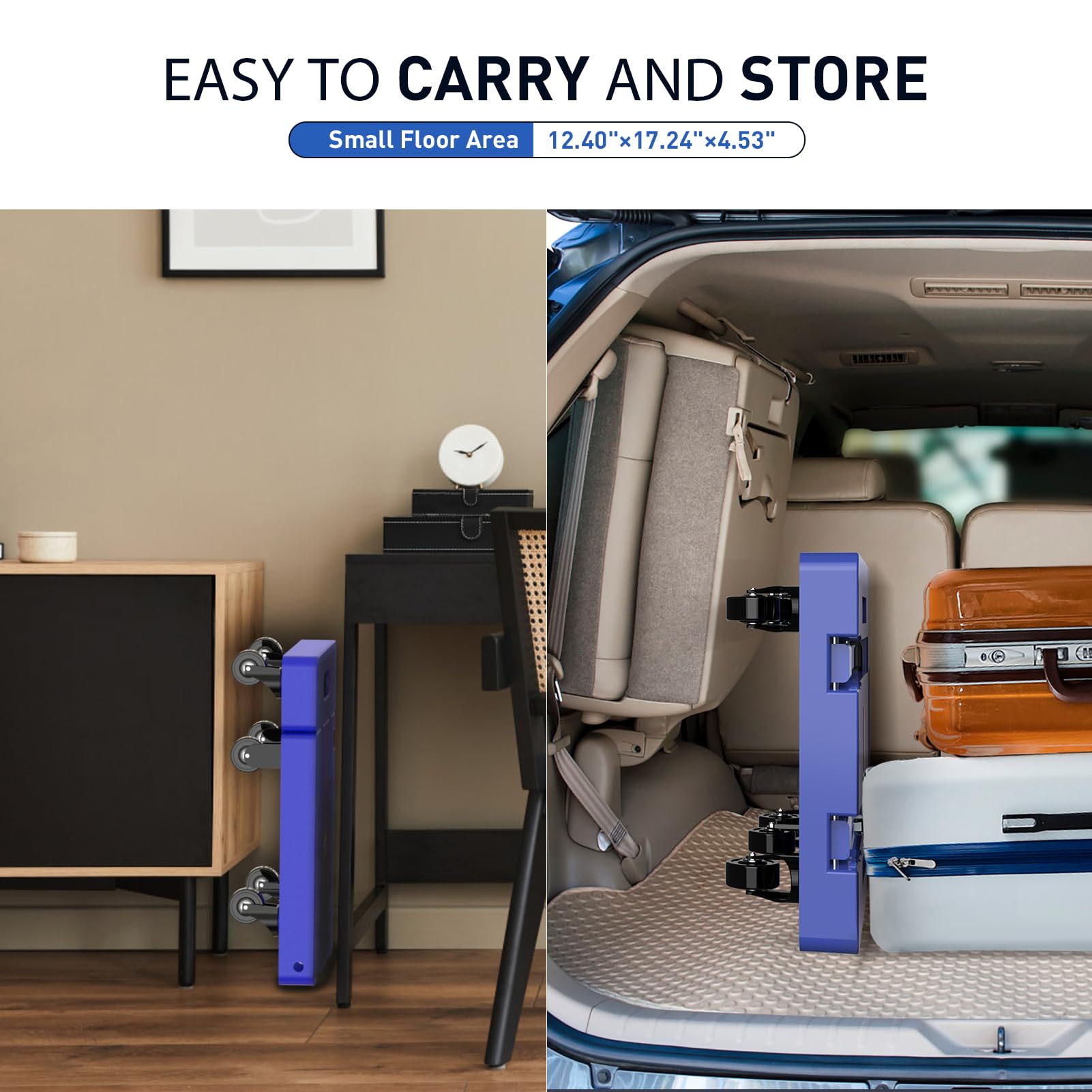 Folding Hand Truck, 500 LB Heavy Duty Luggage Cart