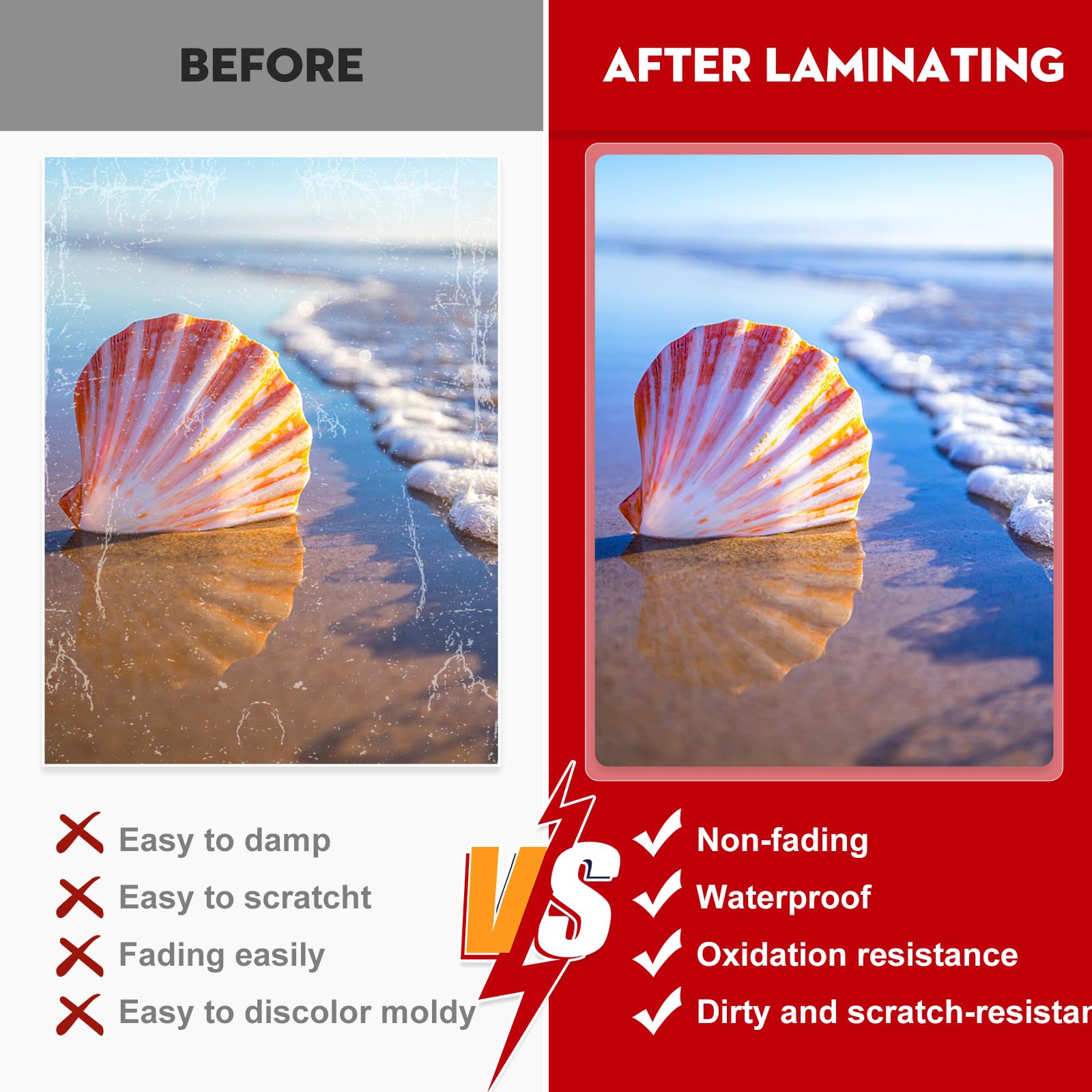 [150/300/500 Pack] Thermal Laminating Pouches, 3 Mil,9 x 11.5 Inches