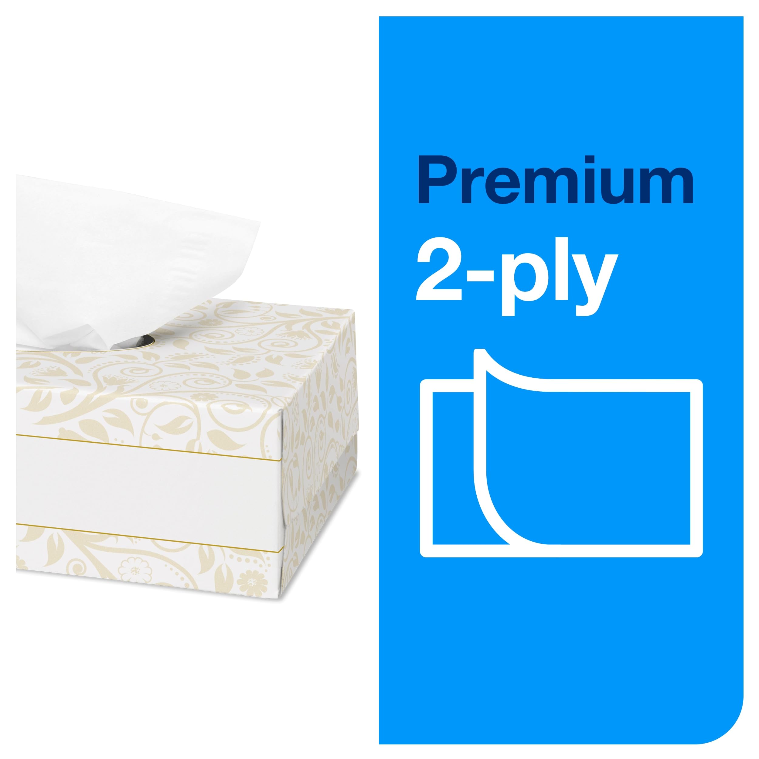 Tork Advanced Facial Tissue Flat/Cube Box White, Soft