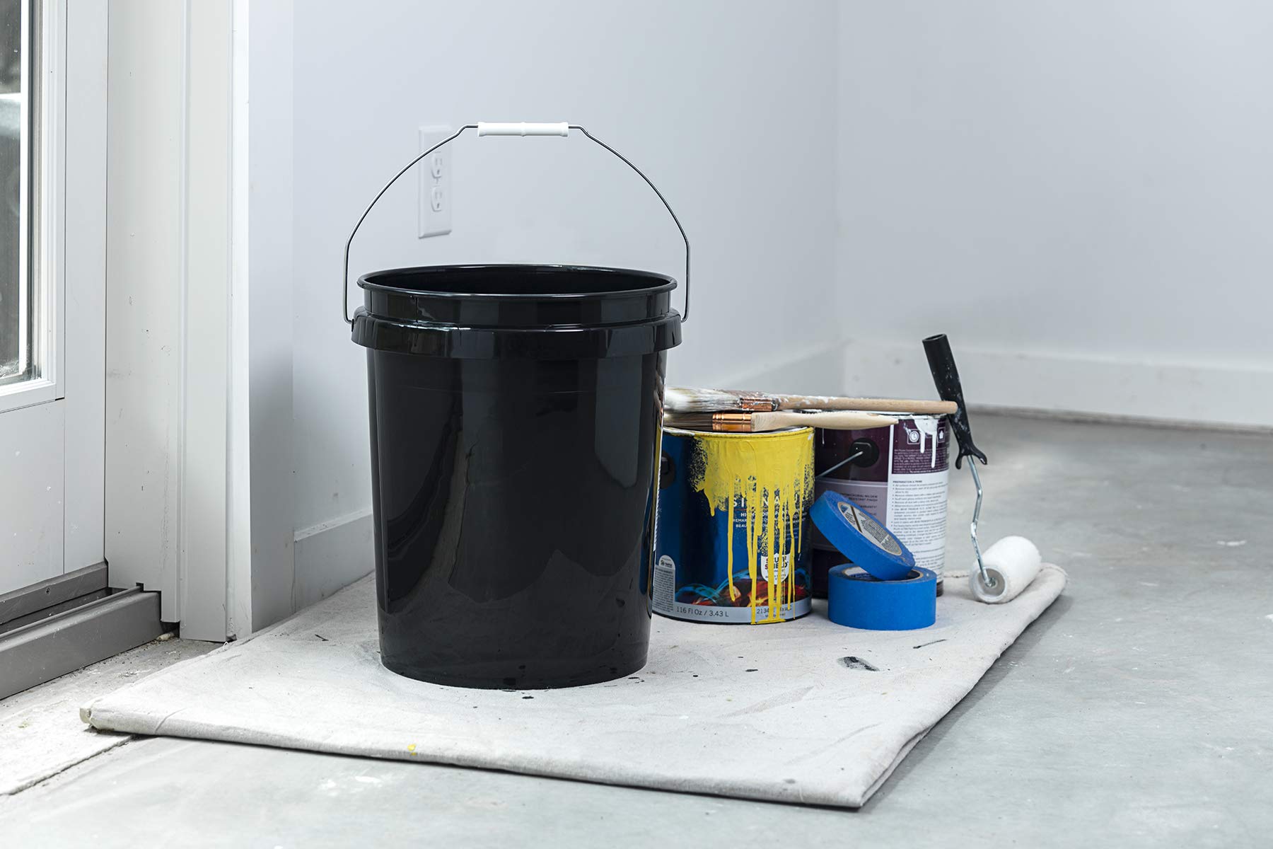 [3 Pack] 5 Gallon Bucket, Heavy Duty Plastic Bucket