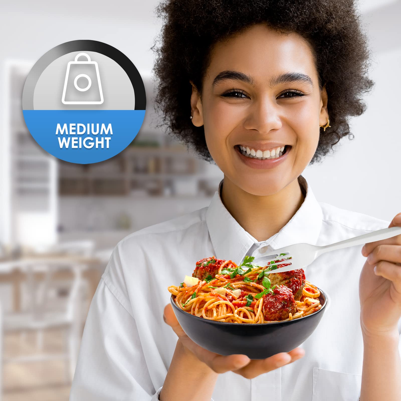 [400 PCS] Medium-Weight Disposable Plastic Knives