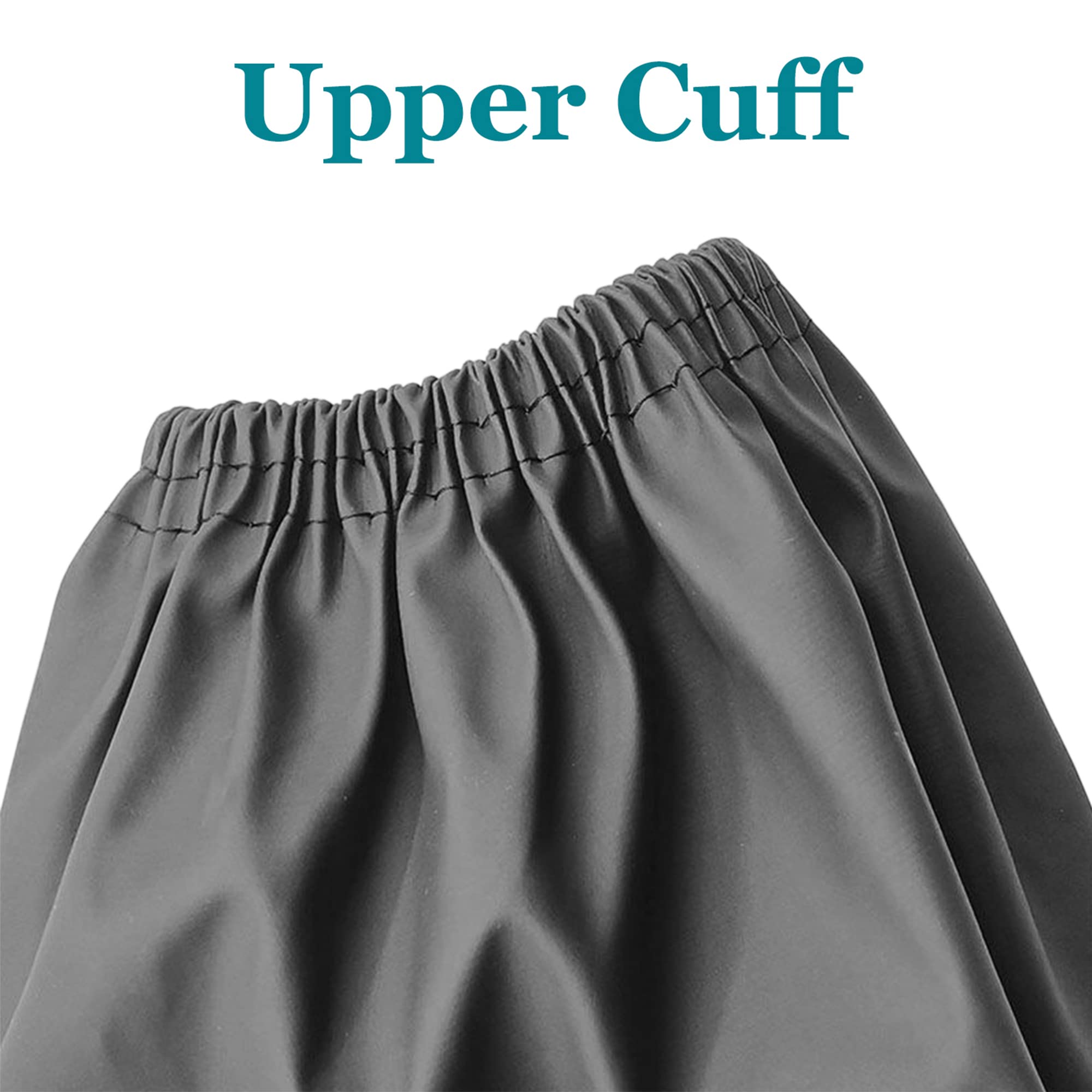 [2 / 6 Pairs] Arm Sleeves Covers, PU Oversleeves Protector for Arm with Four-Needle Elastic Cuffs