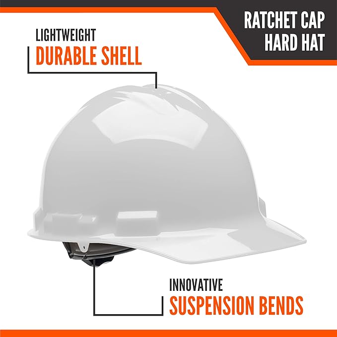 [1 / 2 / 20 PCS] Construction Hard Hat for Safety, Ratchet Cap Style, OSHA/ANSI Compliant