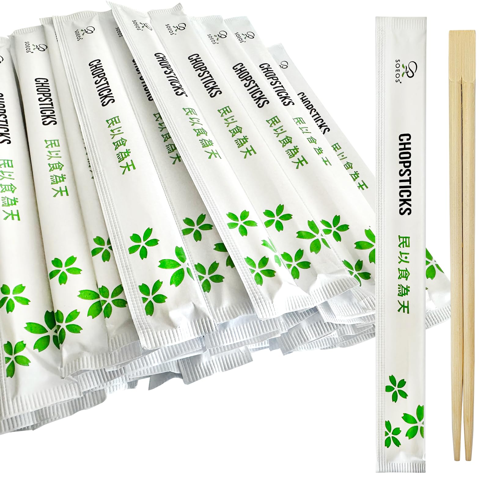 [500 Pairs] Premium Quality Disposable Bamboo Chopsticks, 9" Length