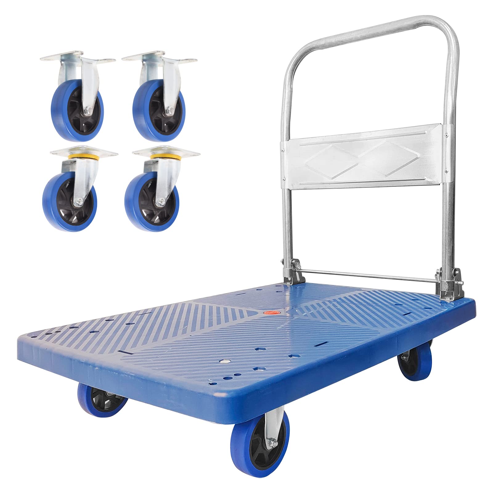 Push Cart Dolly 660 lbs. Capacity Platform Truck Foldable Platform Cart