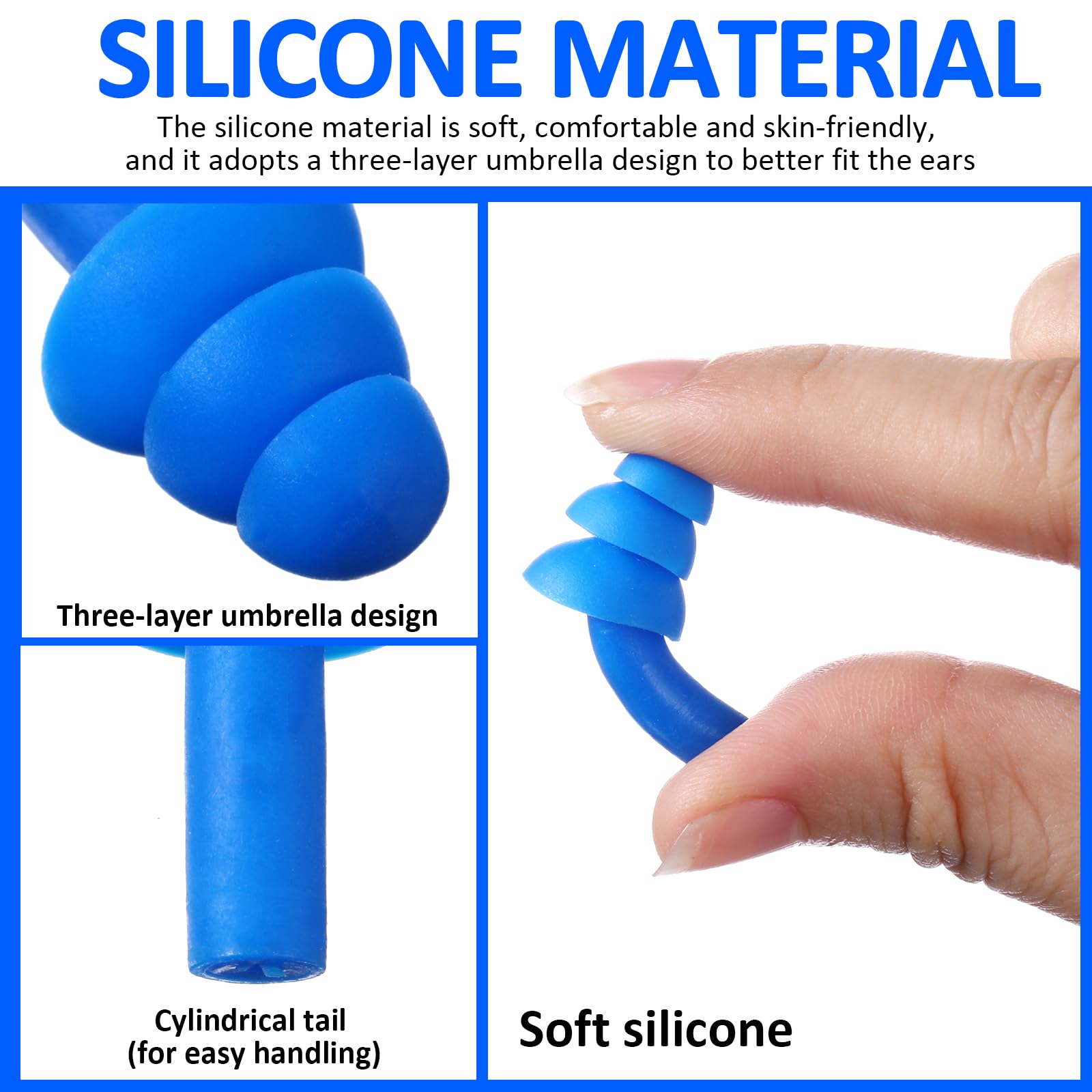 [200 Pairs] Corded Ear Plugs Individually Wrapped, Reusable