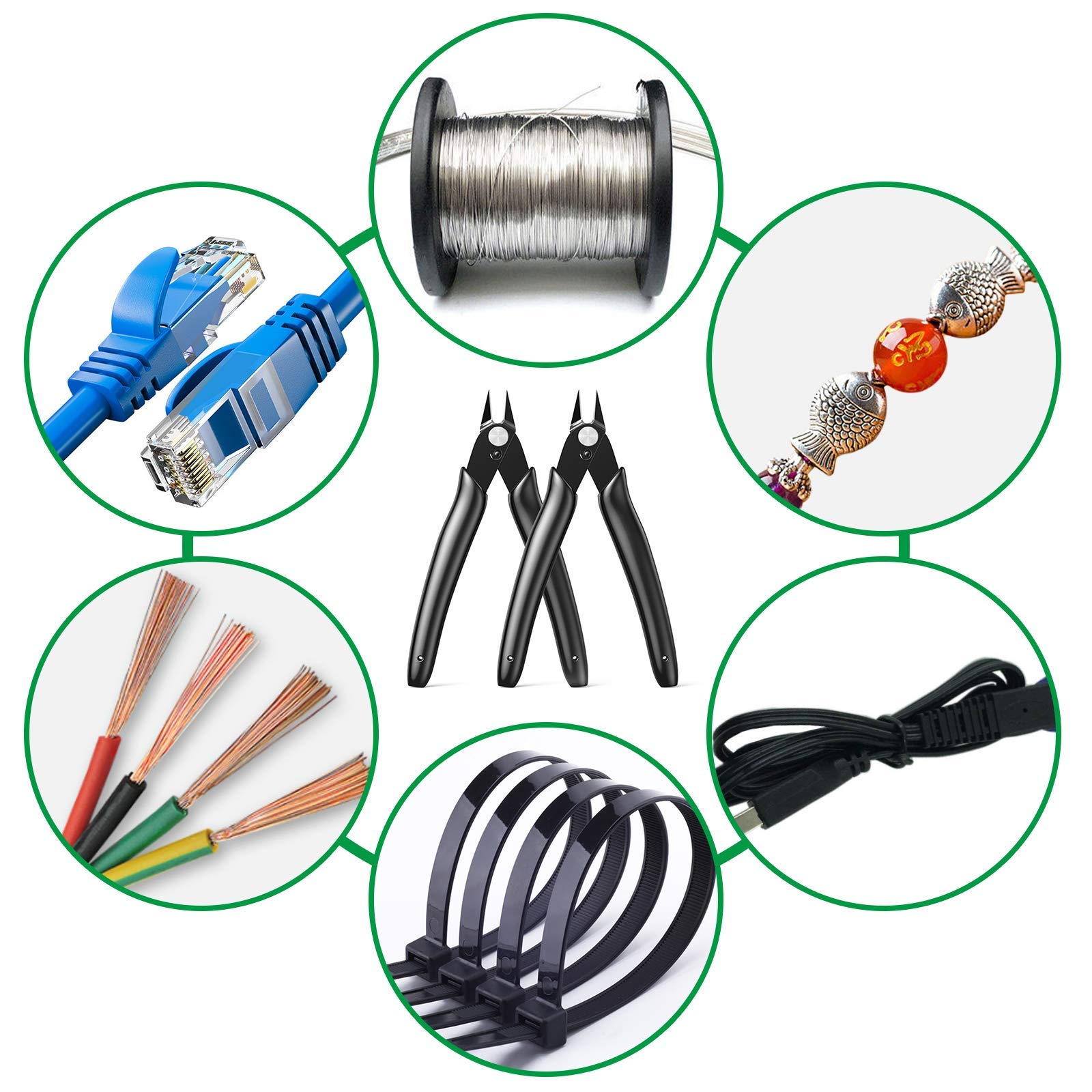 Micro Wire Cutting Pliers, Red &Black, 1/2/5 -Pack