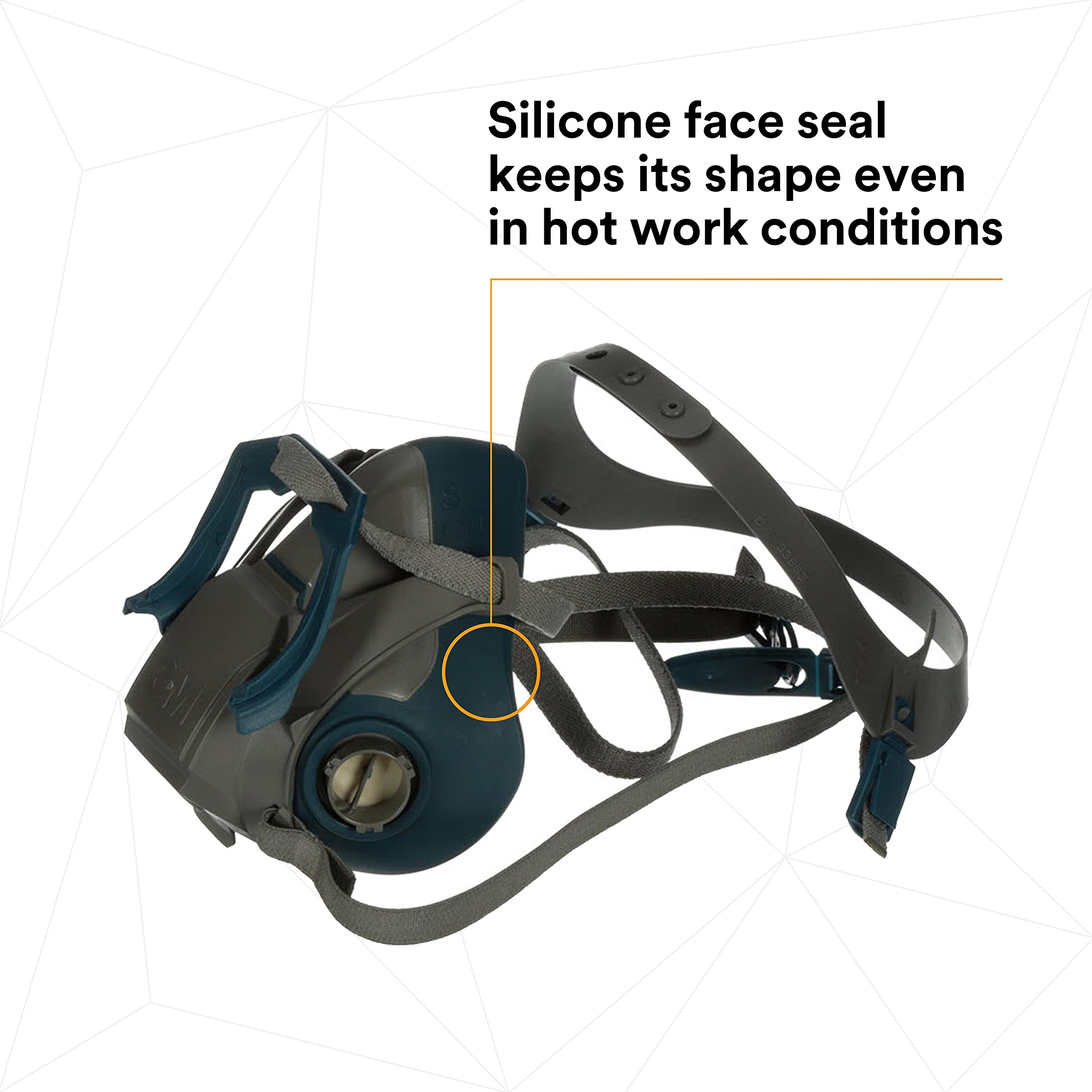 [1 PC] 3M Rugged Comfort Quick Latch Half Facepiece Reusable Respirator 6503QL, NIOSH-Approved