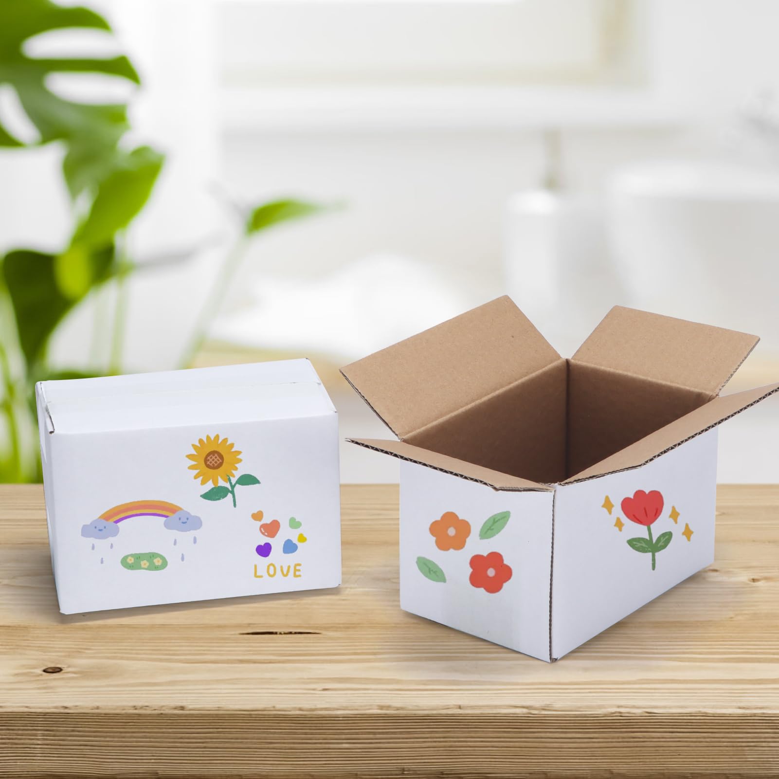 White Corrugated Cardboard Box (Set of 25)