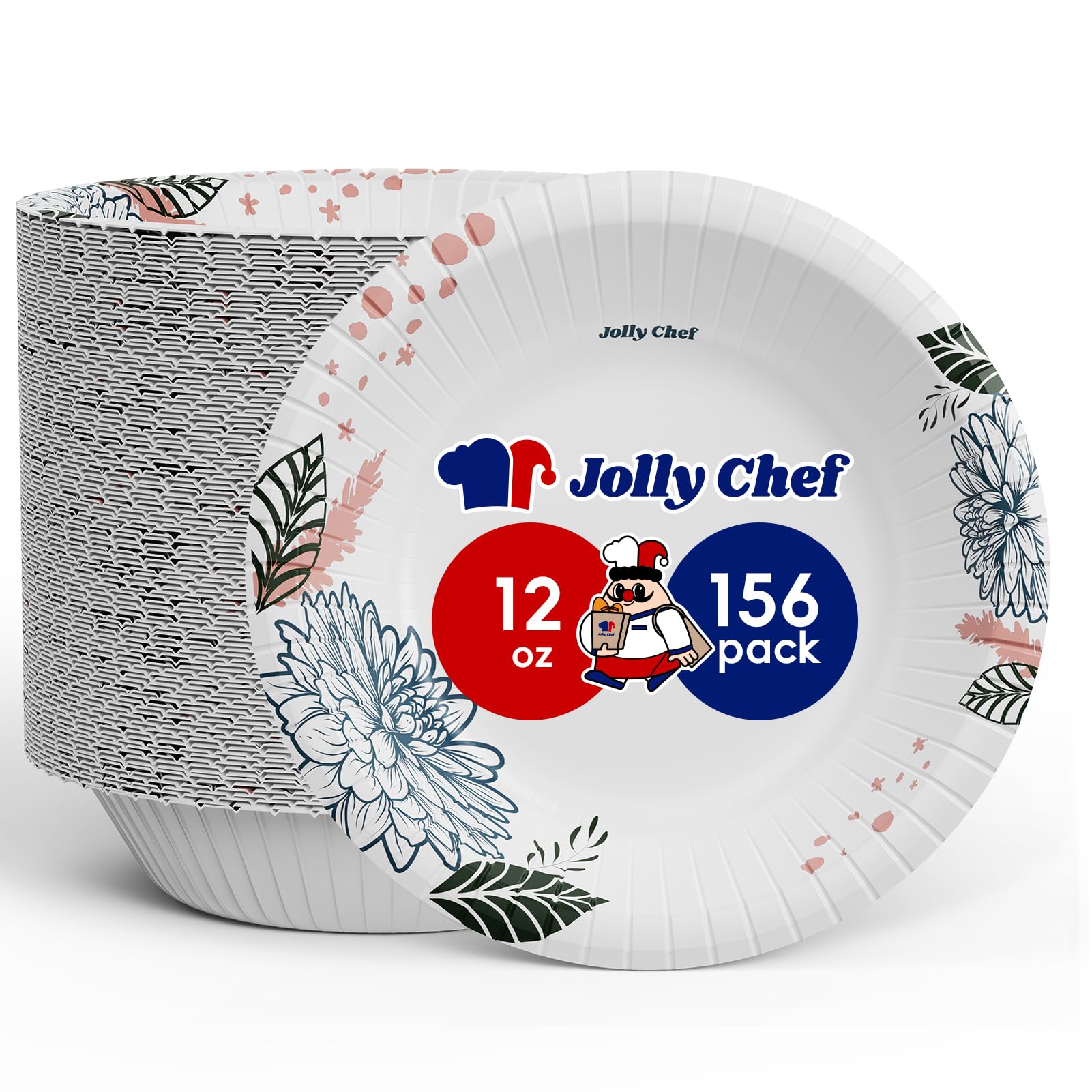 [156 PCS] 12 oz. Soak Proof and Cut Proof Microwave Safe Paper Bowls