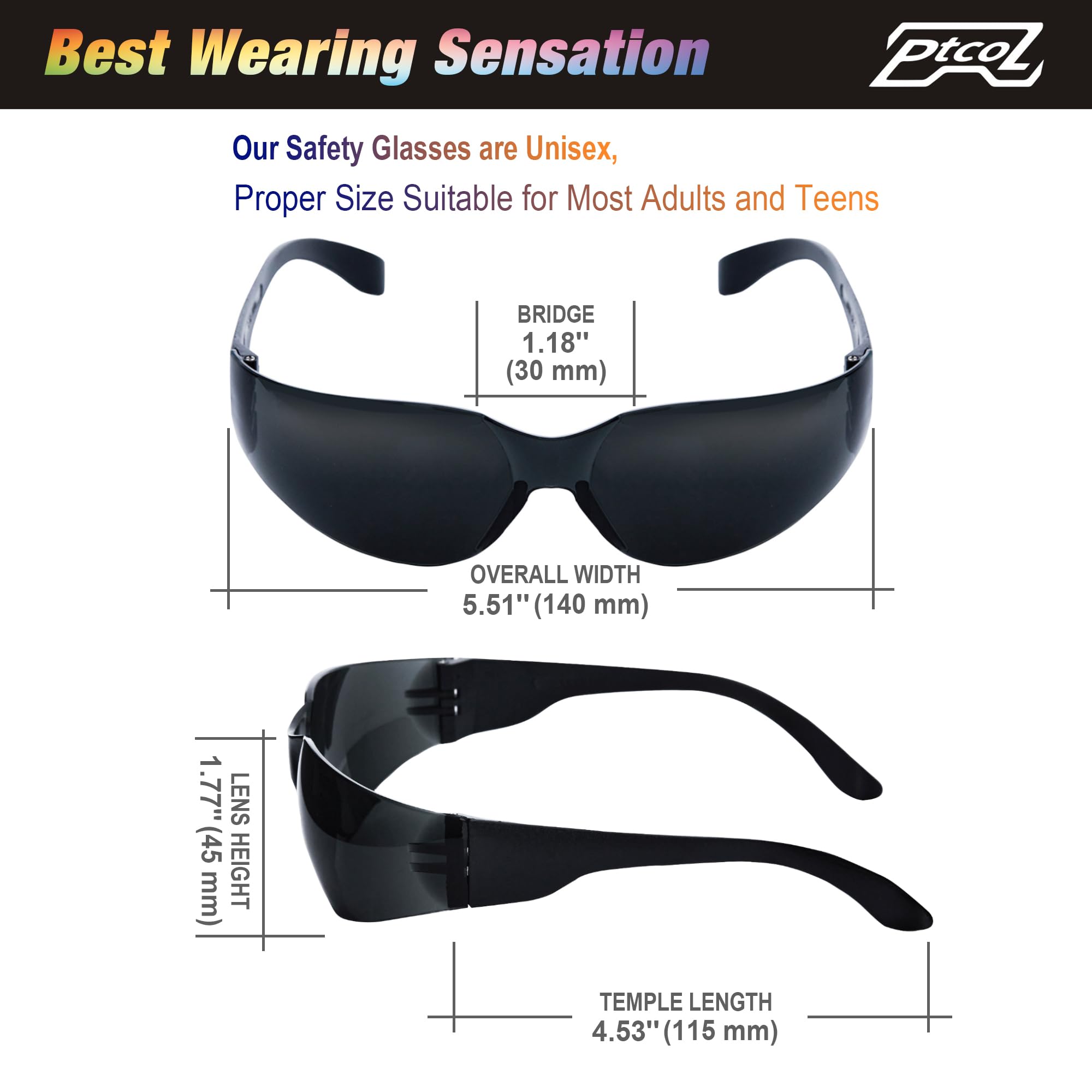 [28 PCS] Safety Glasses (Bulk Pack of 24+4) with ANSI Z87.1 Certified